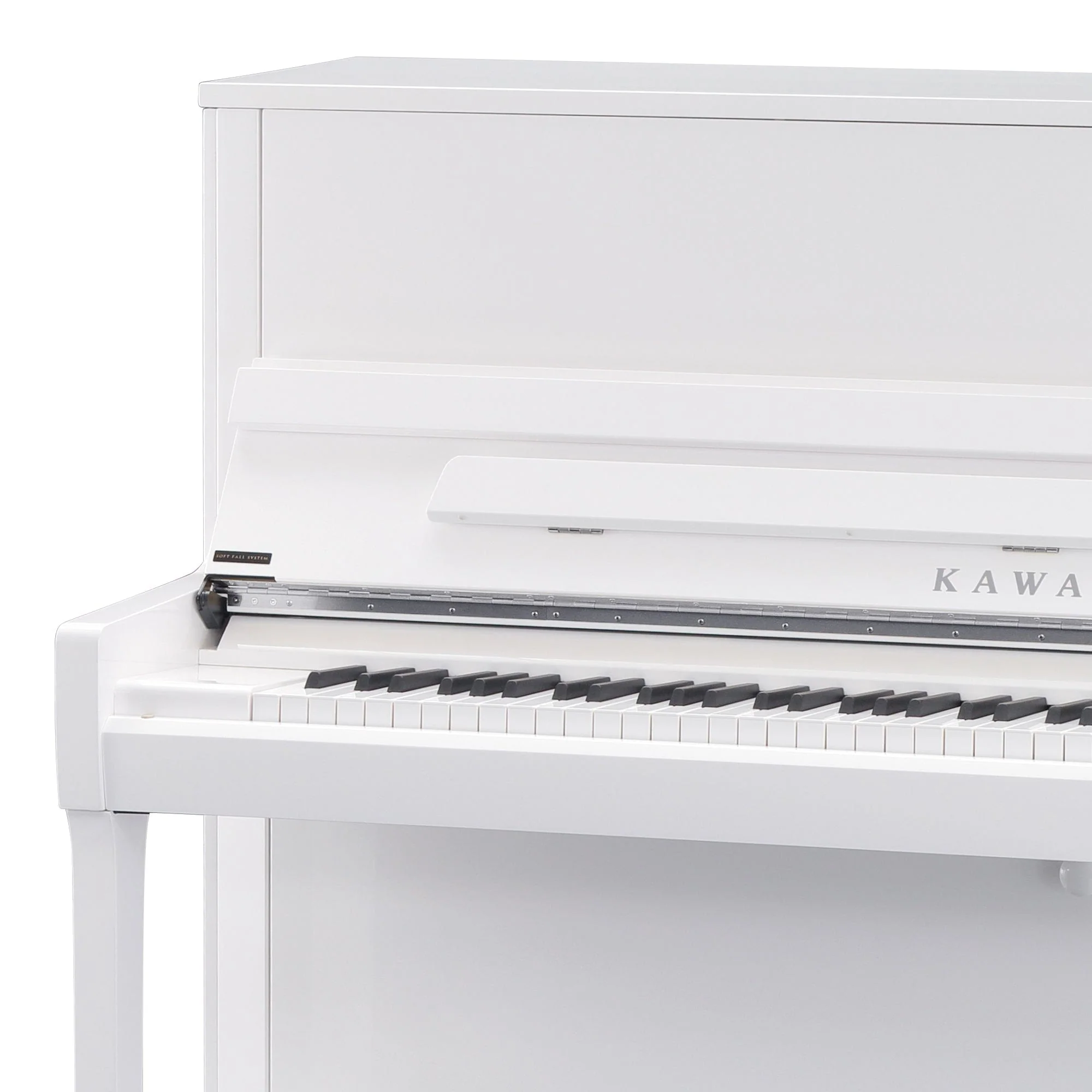 Kawai K300 Upright Piano; Snow White Polished & Silver Fittings - Image 4