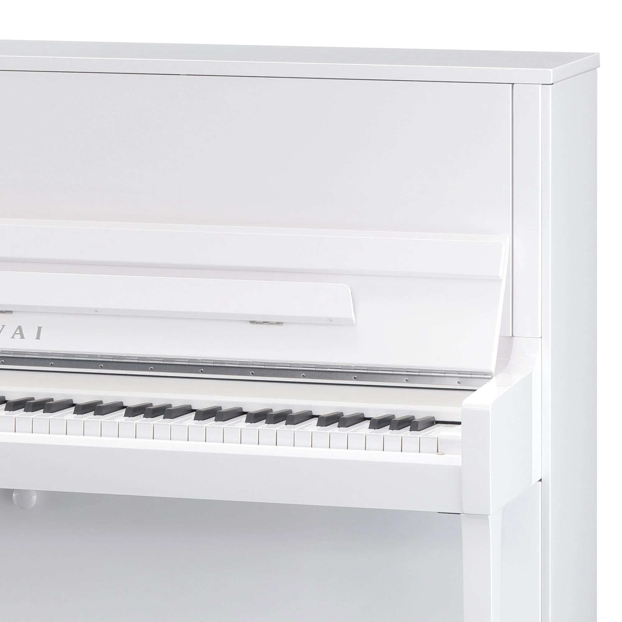 Kawai K300 Upright Piano; Snow White Polished & Silver Fittings - Image 5