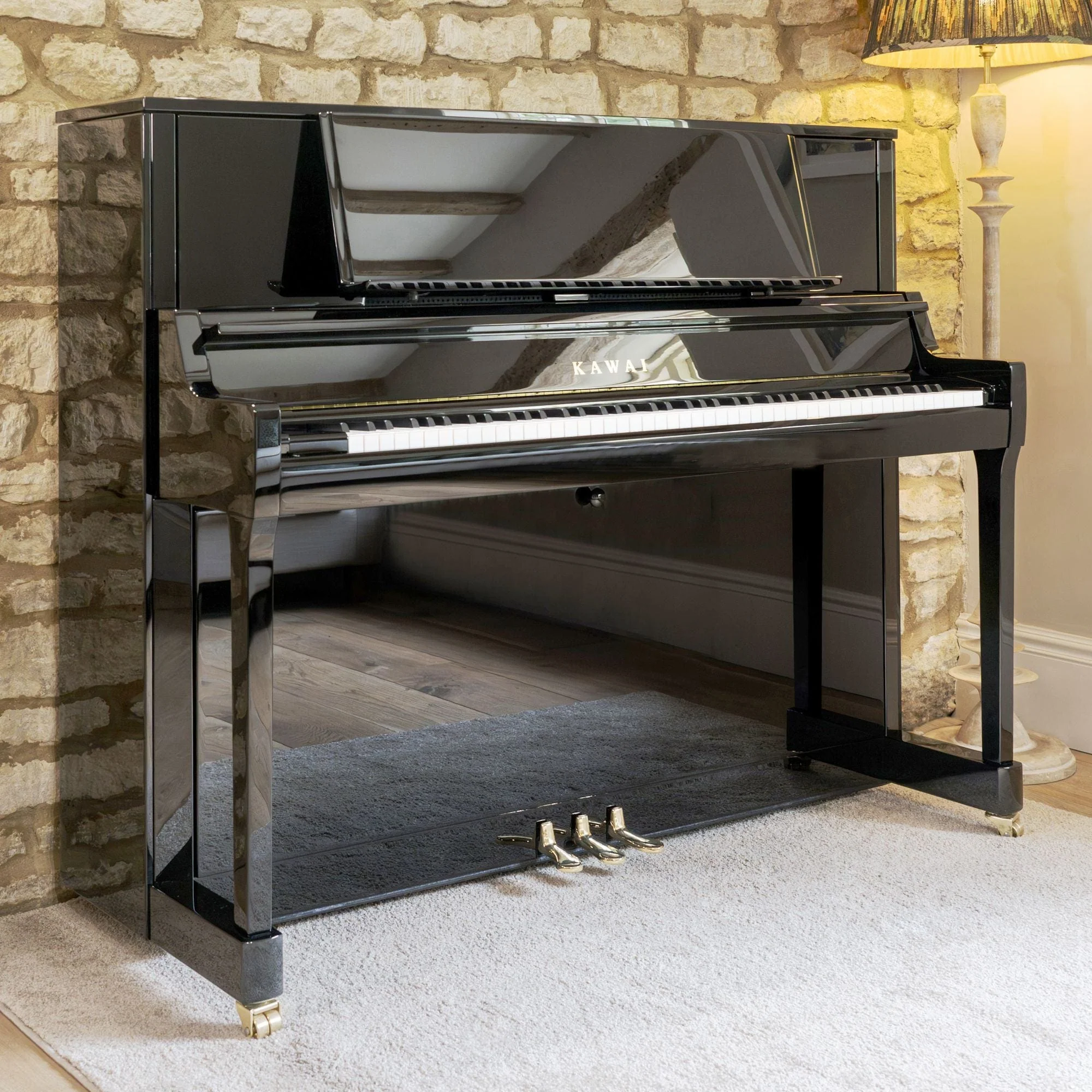 Kawai K400 Upright Piano; Polished Ebony - Image 3