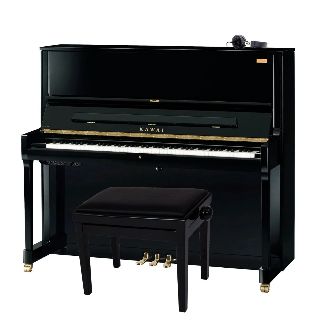 Kawai K500 AURES 2 Hybrid Upright Piano; Polished Ebony - Image 21