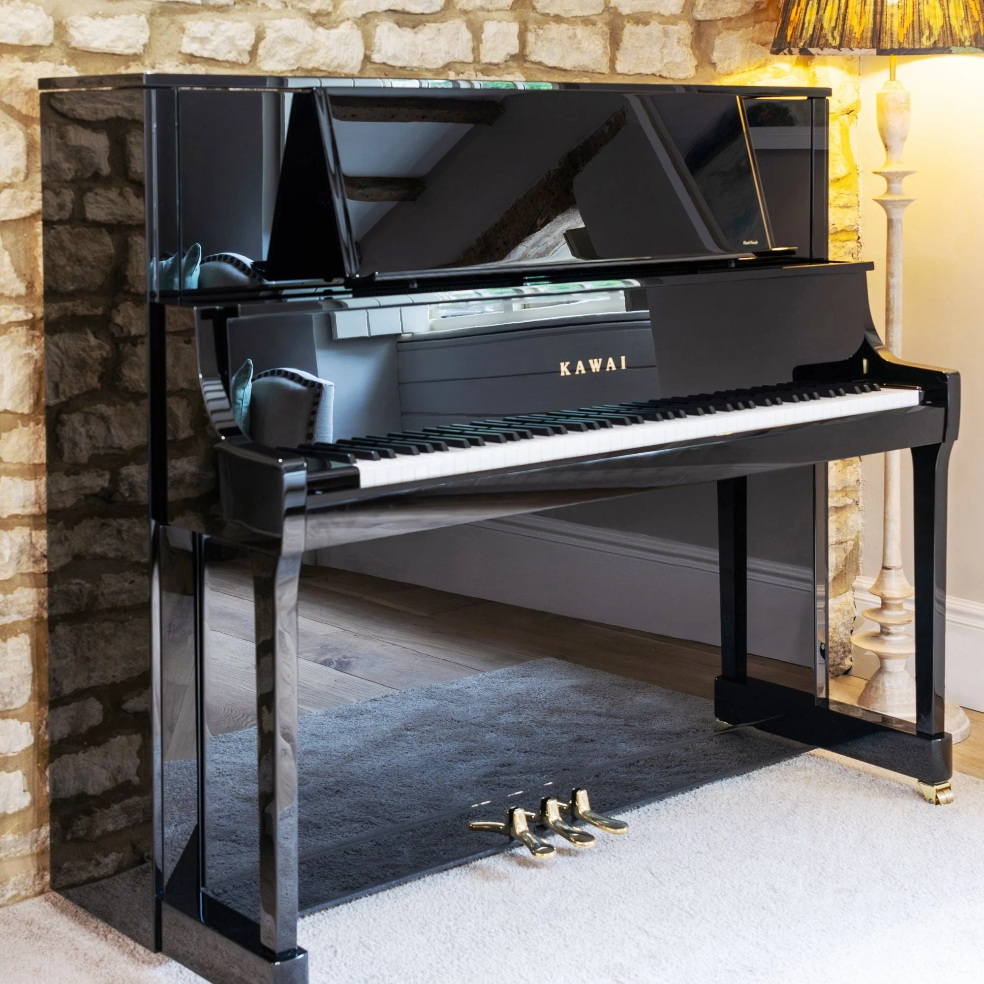 Kawai K800-AS Upright Piano; Polished Ebony - Image 4