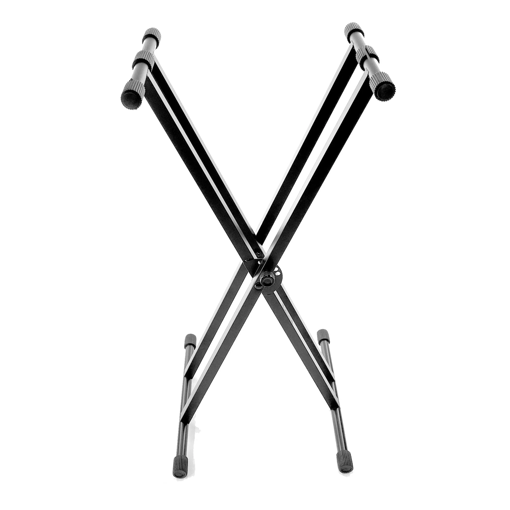 Welded Double Braced X-Frame Keyboard Stand; Black - Image 5