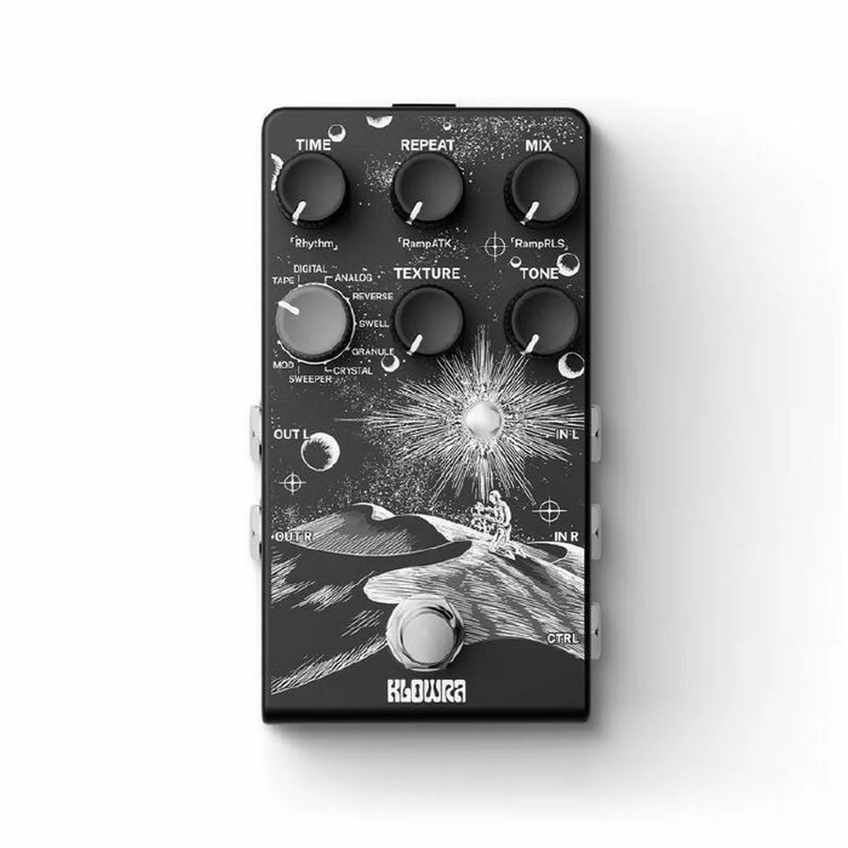 Klowra Effects Everlast Delay Pedal | With FREE Pedal Topper