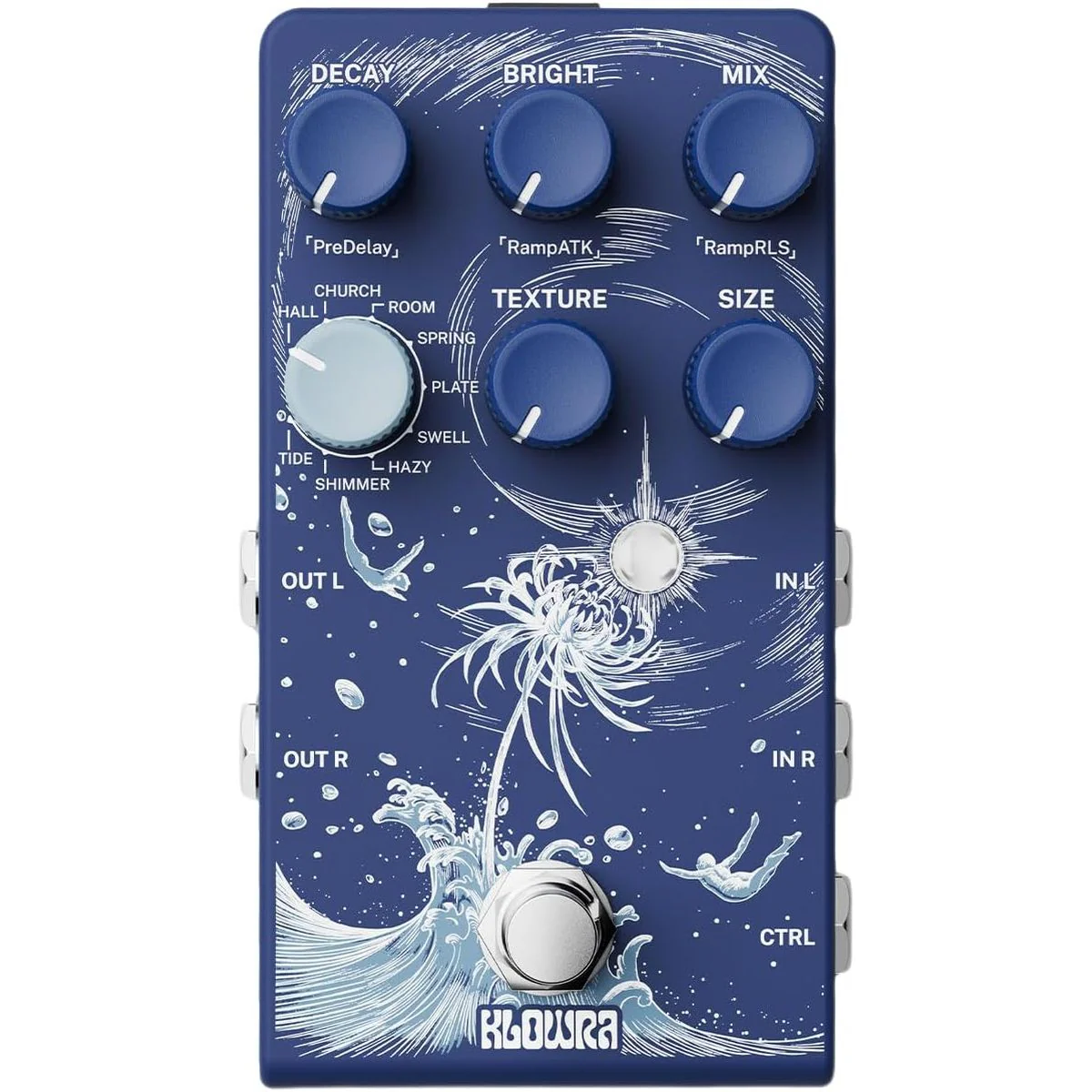 Klowra Effects Limbo Reverb Pedal | With FREE Pedal Topper