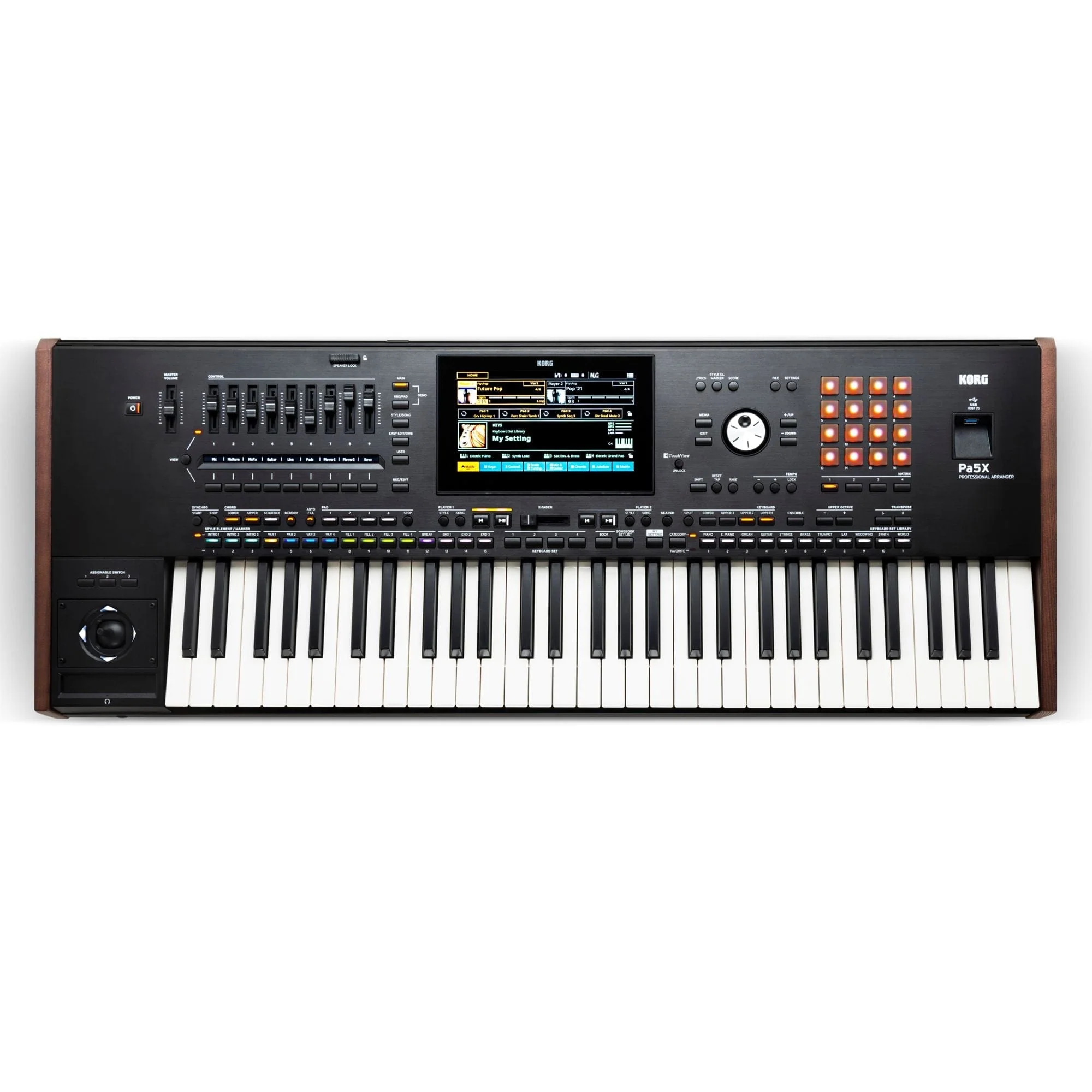Korg Pa5X 61 Note Keyboard with PaAS Speaker Bundle - Image 14