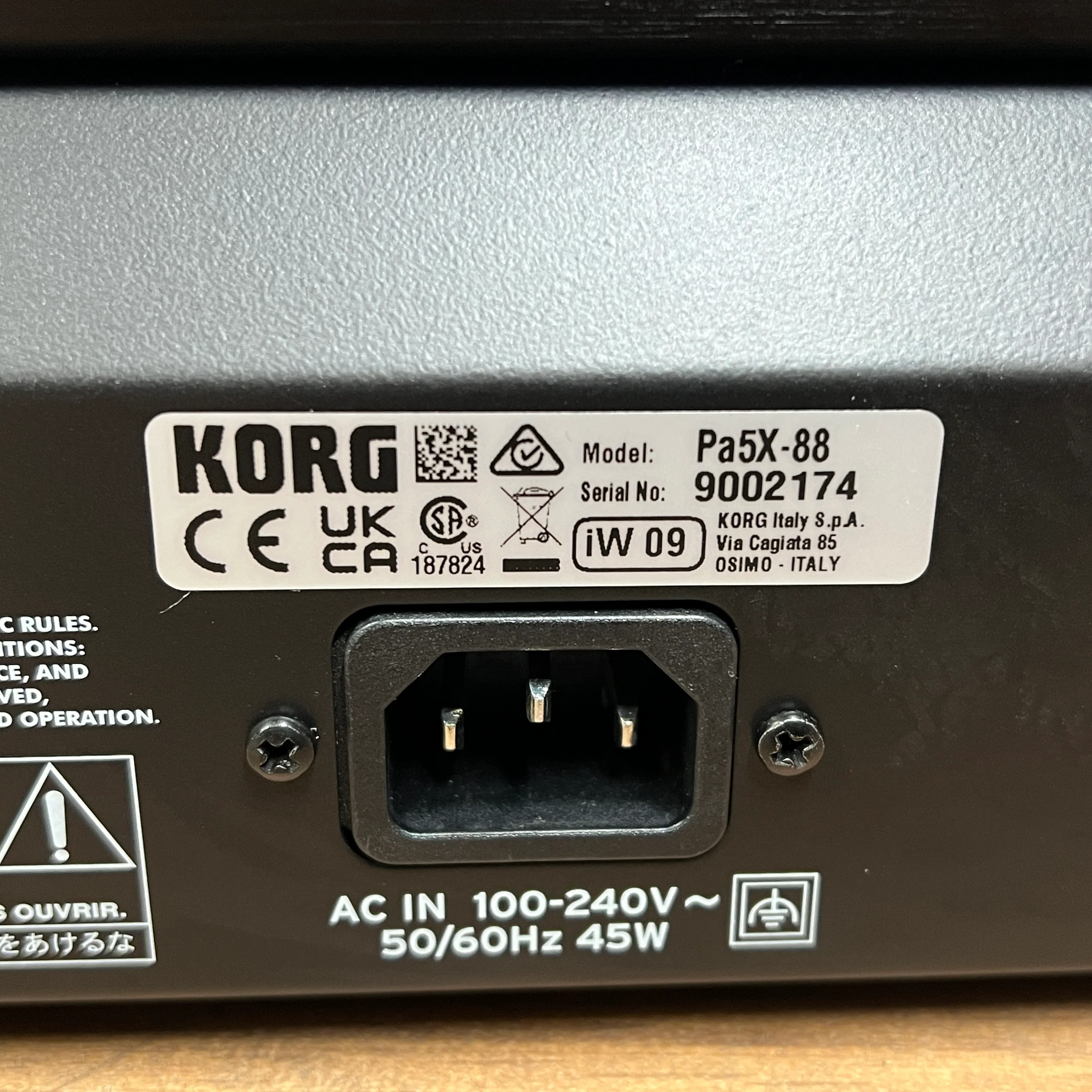 Korg Pa5X 88 Note Arranger Workstation Keyboard; Serial No: 9002174 | B Stock - Image 13