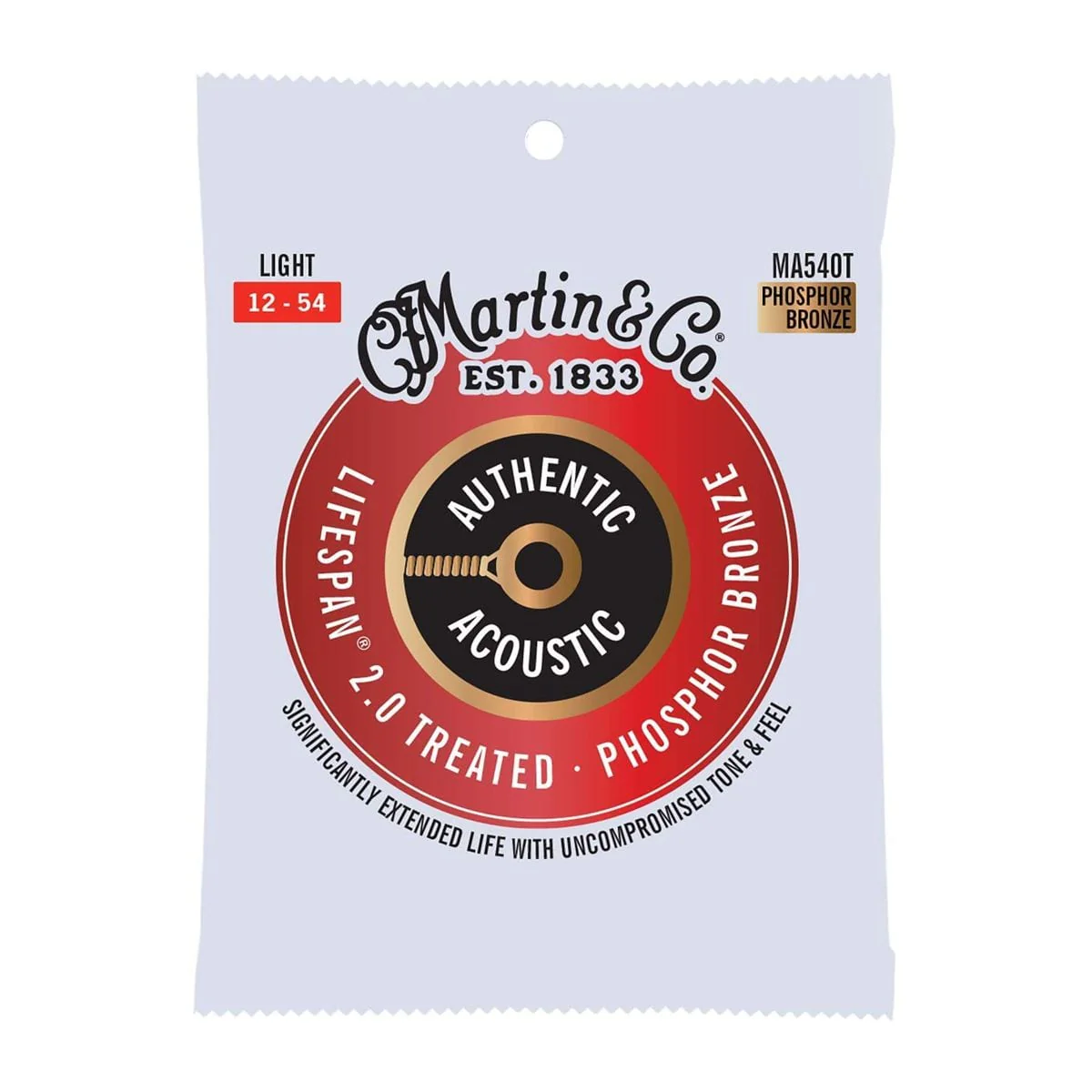 Martin Authentic Acoustic Lifespan 2.0 Light 12-54 Guitar String Set