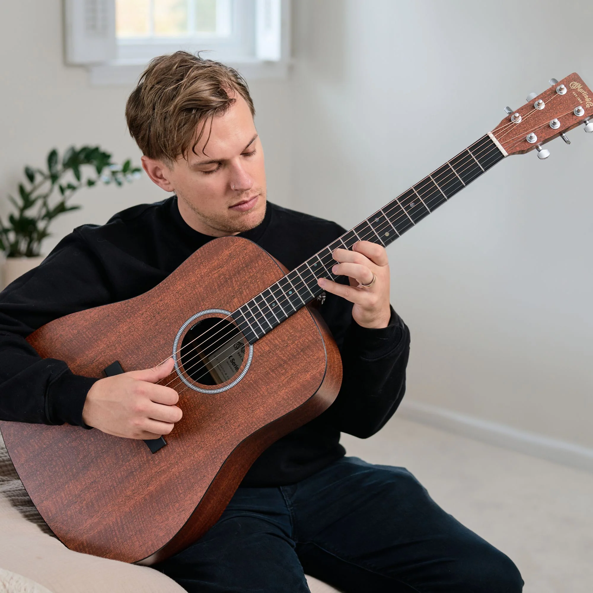 Martin D-X1E Electro Acoustic Guitar; Mahogany | Incl Softshell Case - Image 3