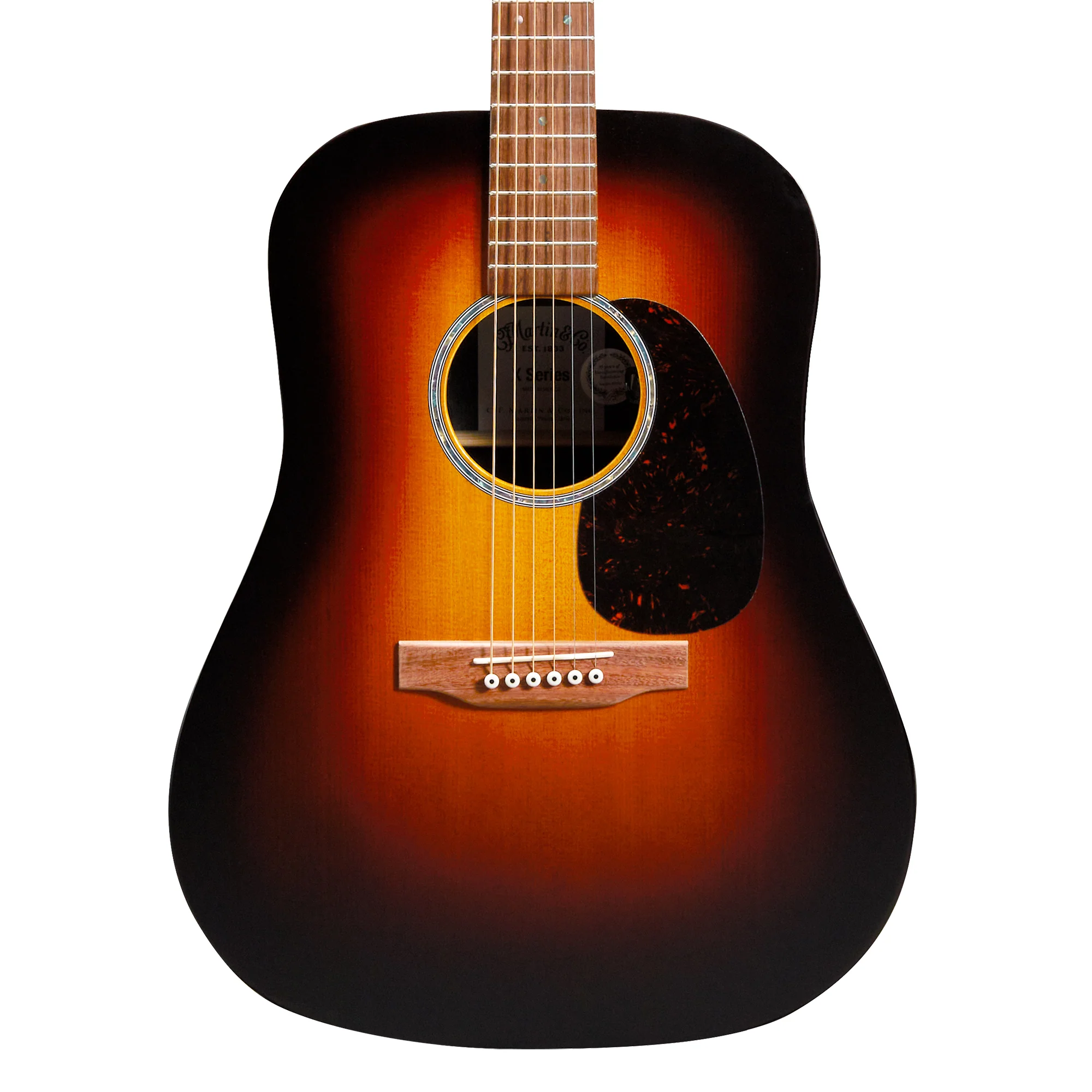 Martin D-X2E Electro Acoustic Guitar; Solid Spruce Sunburst / Ziricote | Incl Softshell Case - Image 6