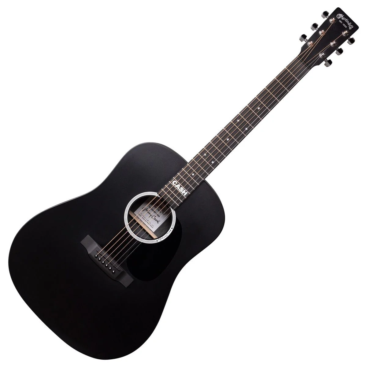 Martin DX Johnny Cash Black Acoustic Guitar - Image 2