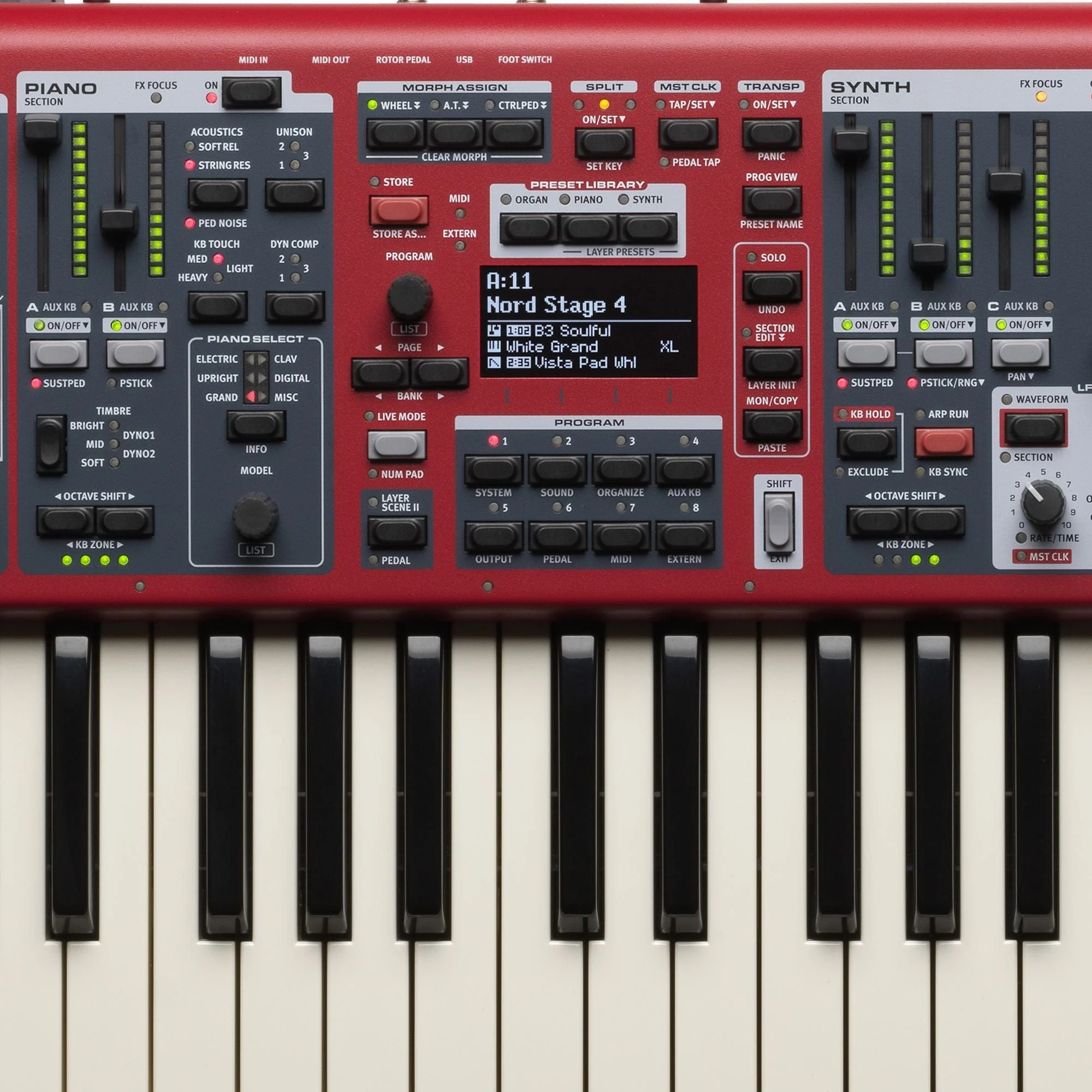 Nord Stage 4 88; Hammer Action 88 Keyboard - Image 5