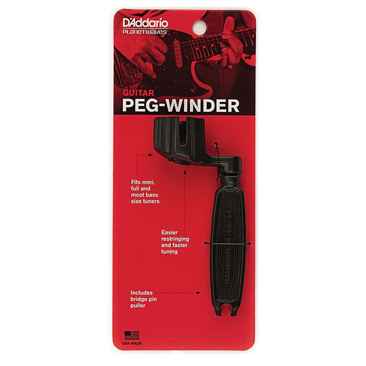 D'Addario PWPW1 Guitar Peg Winder