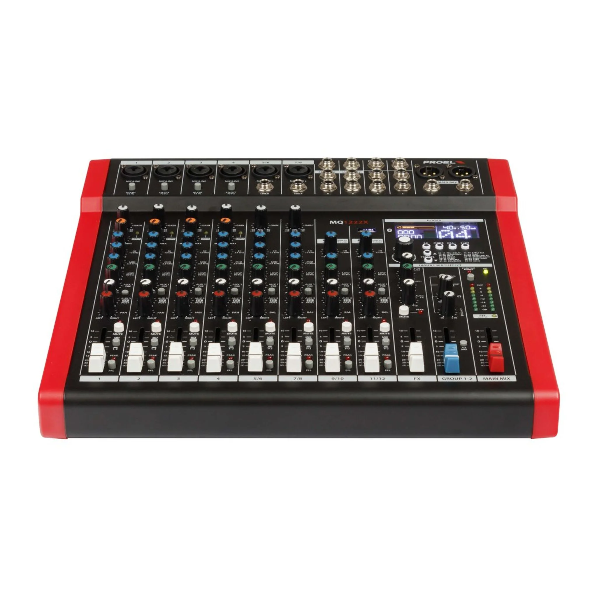 Proel MQ1222X 12-In Mixer with FX, USB, and Bluetooth - Image 2
