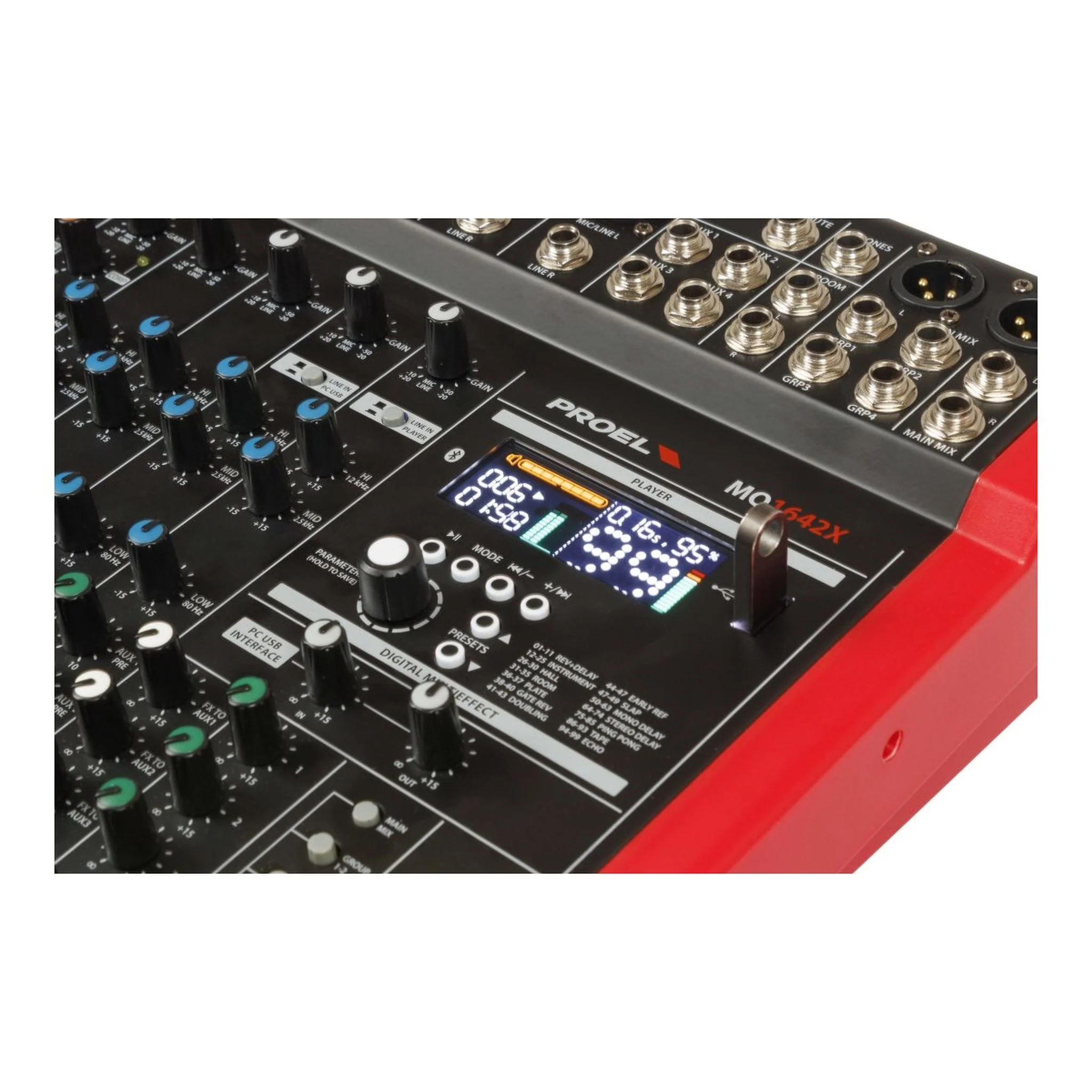 Proel MQ1642X 16-In Mixer with FX, USB, and Bluetooth - Image 7