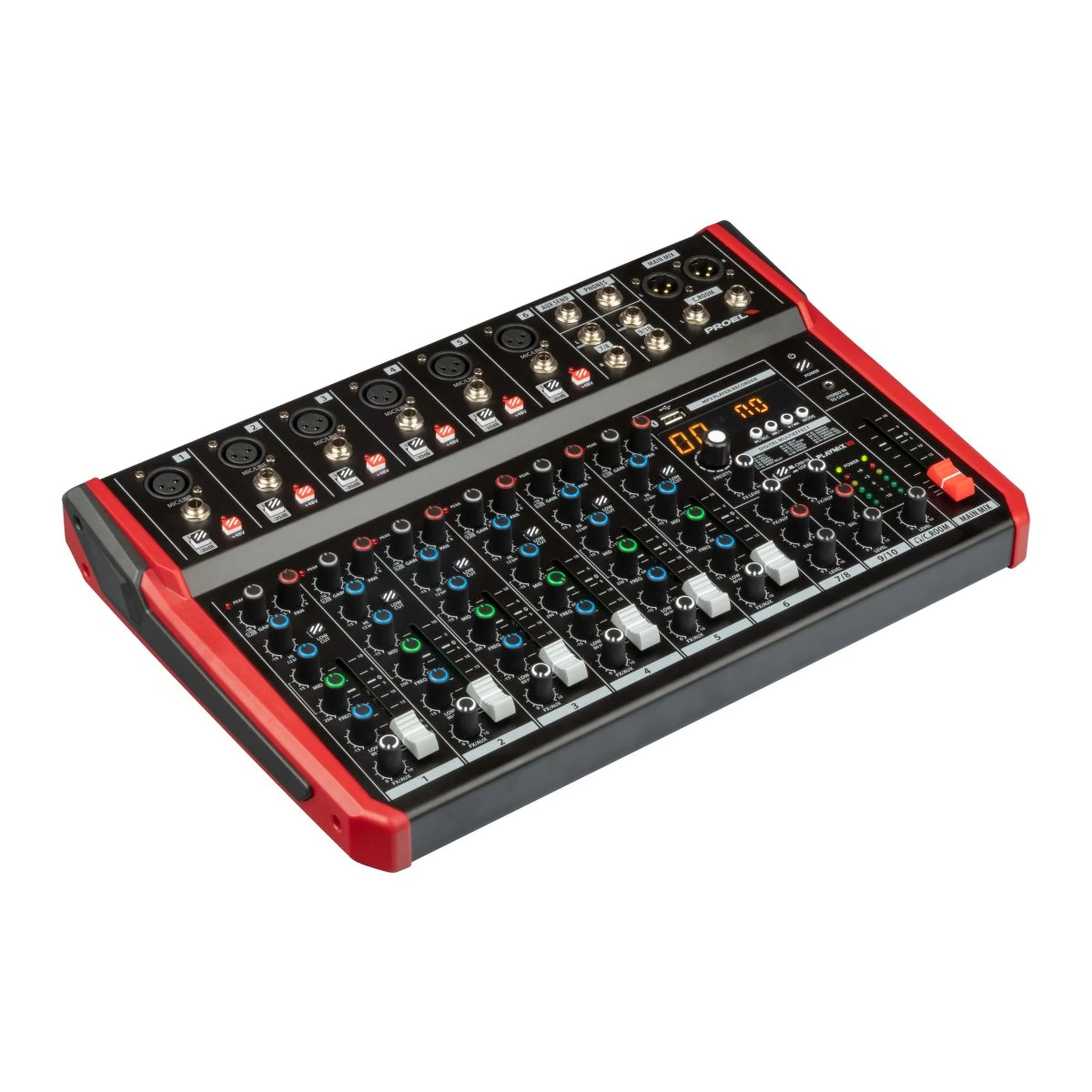 Proel Playmix10 10-In Mixer with FX and USB - Image 3