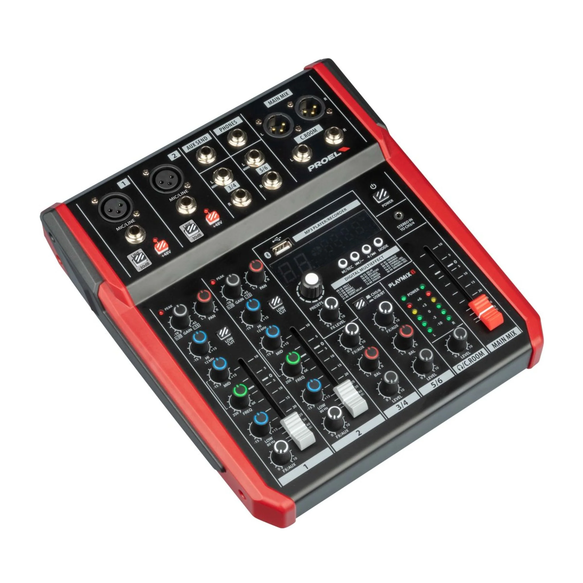 Proel Playmix6 6-In Mixer with FX and USB