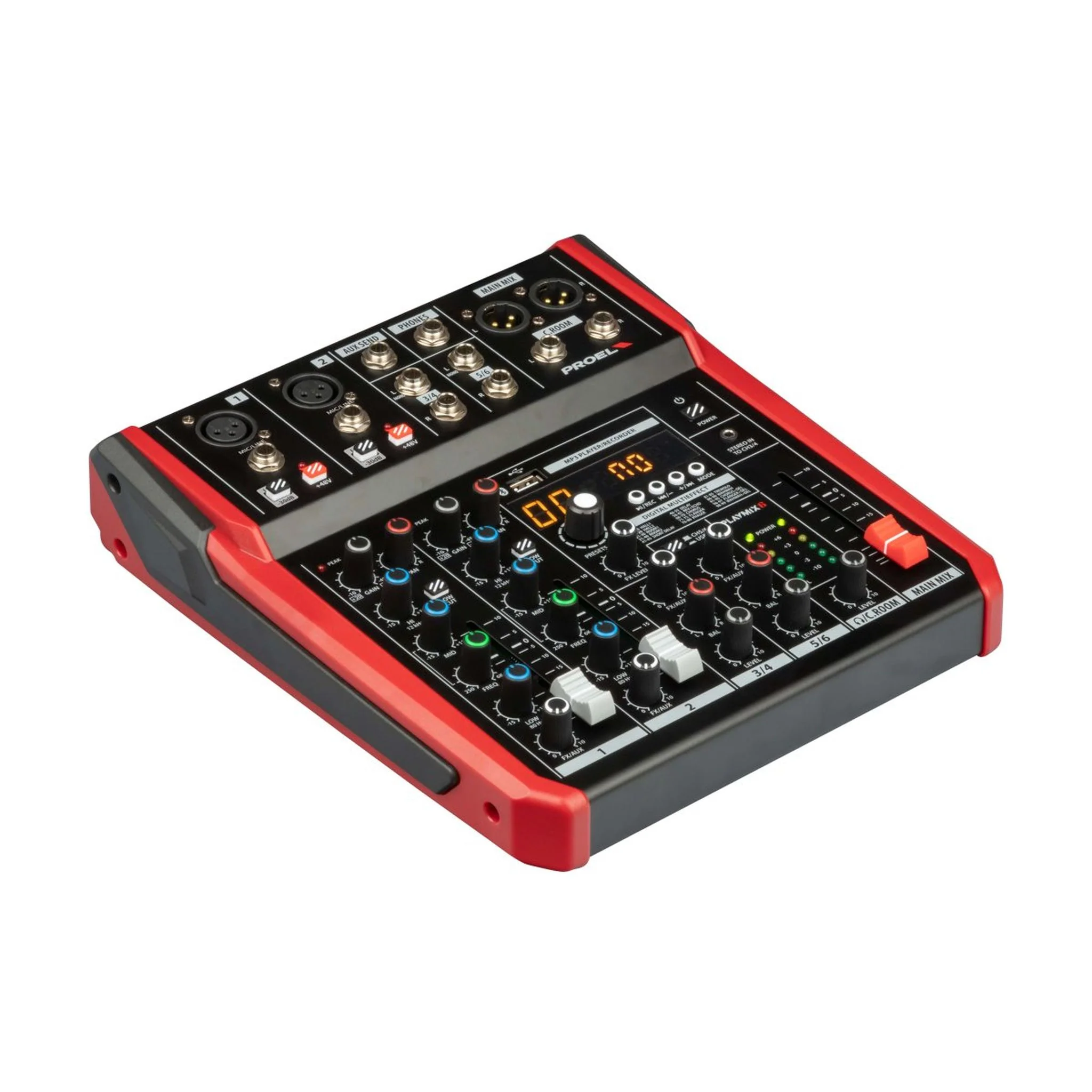 Proel Playmix6 6-In Mixer with FX and USB - Image 3