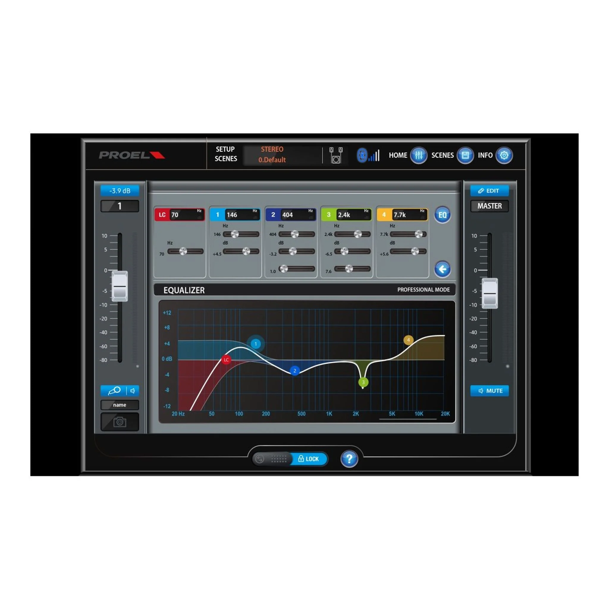 Proel Session700 1400W Compact Portable Array System with Digital Mixer - Image 10