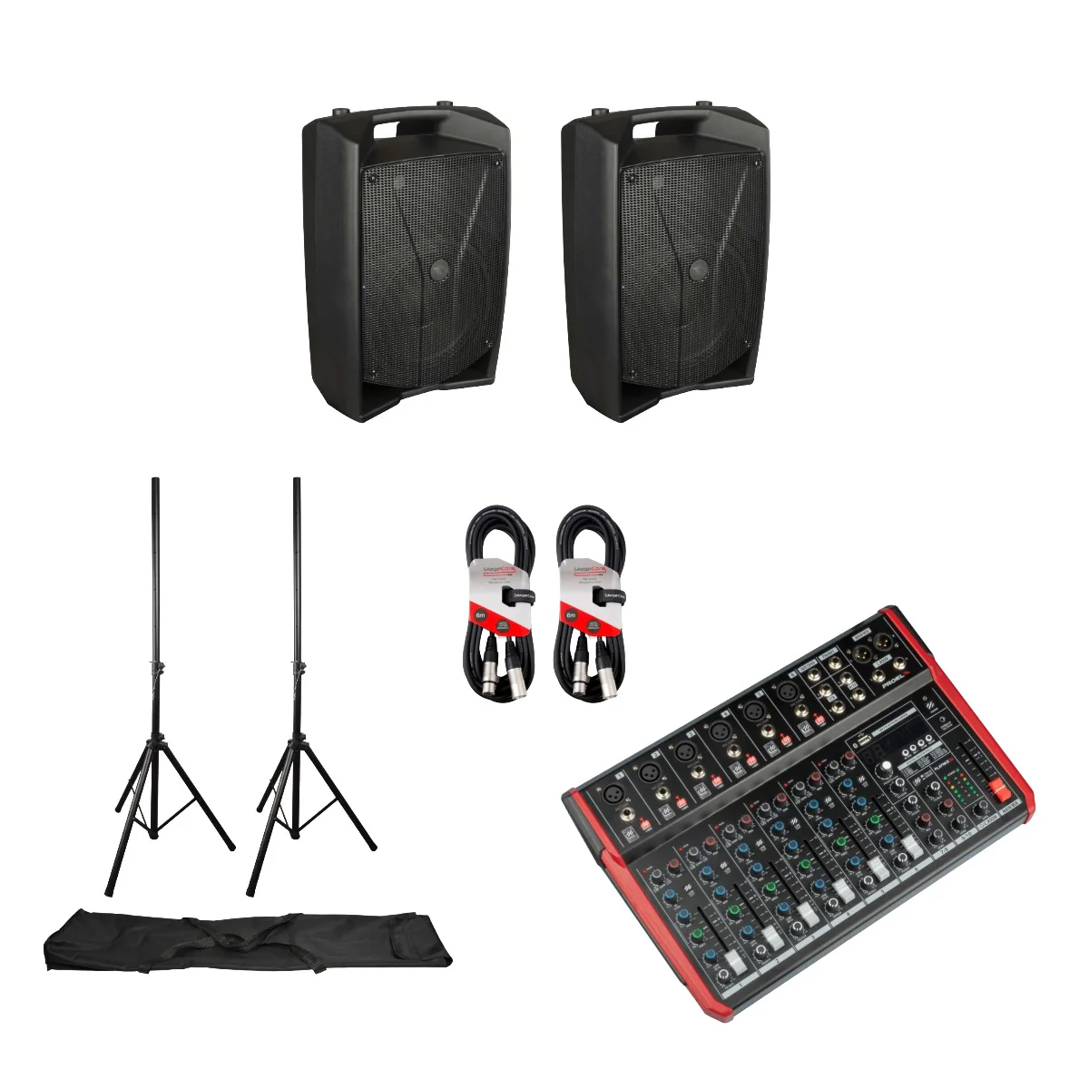 Proel V10PRO 10" Active PA System with Mixer - Ideal for Small Events & Keyboard Setups