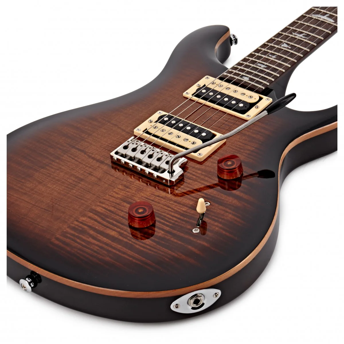 PRS SE Custom 24 Electric Guitar; Black & Gold Sunburst Quilt - Image 10