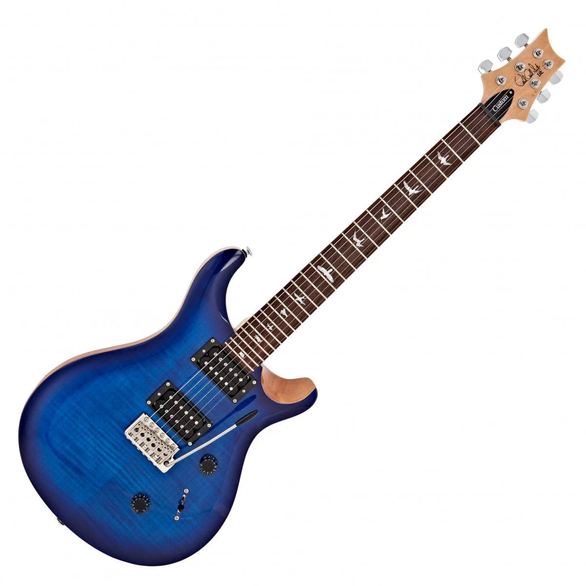 PRS SE CUSTOM 24 Faded Blue Burst Electric Guitar - Image 2
