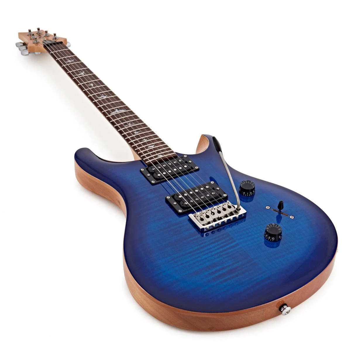 PRS SE CUSTOM 24 Faded Blue Burst Electric Guitar - Image 4