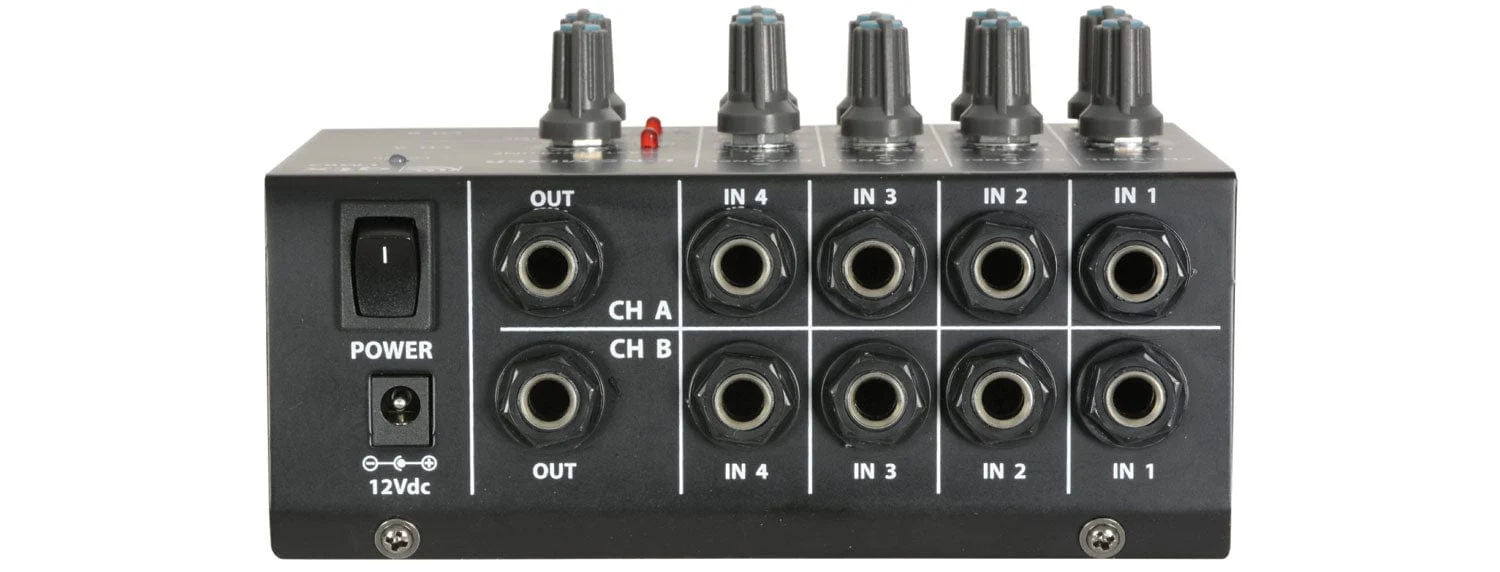 QTX LM82 4 Stereo Channel Line Level & Instrument Mixer - Image 3