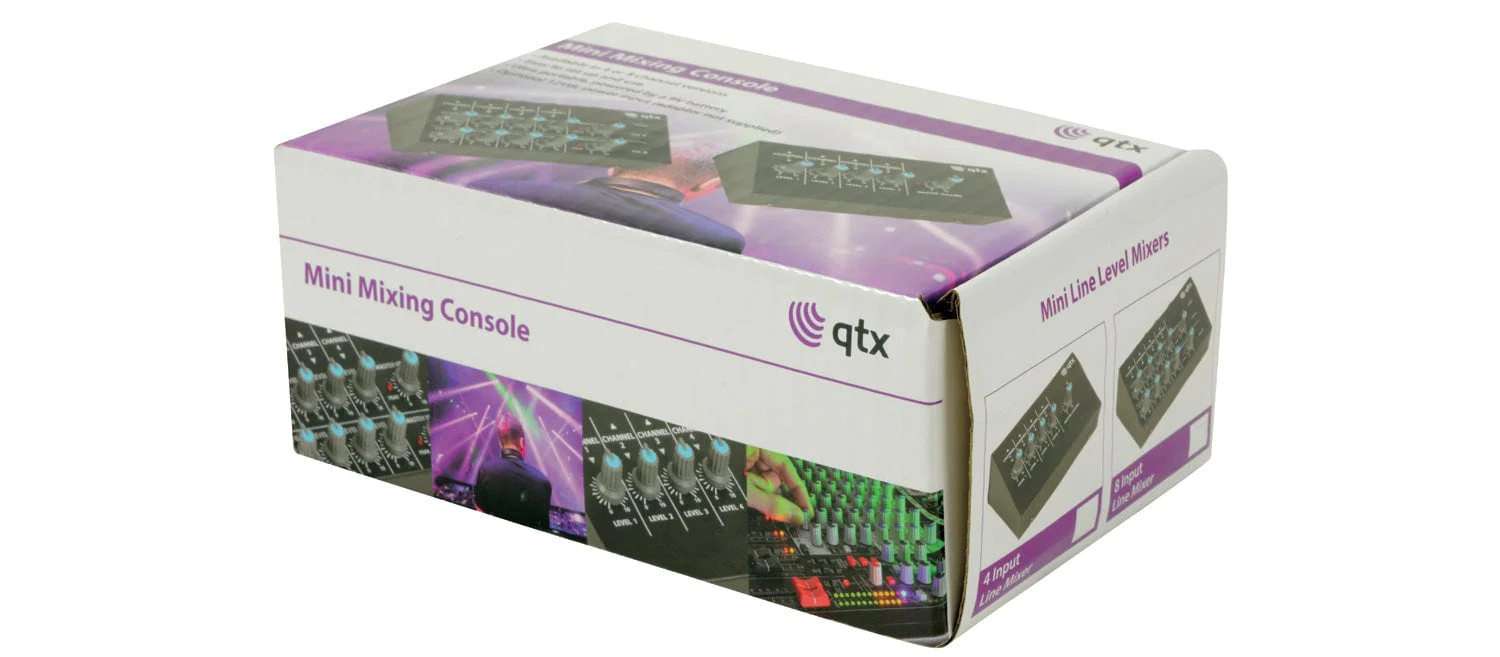 QTX LM82 4 Stereo Channel Line Level & Instrument Mixer - Image 5