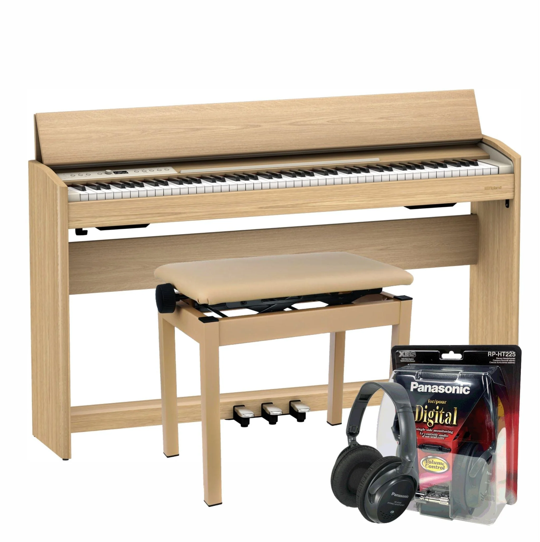 Roland F701 Light Oak Digital Piano Value Package - Image 3