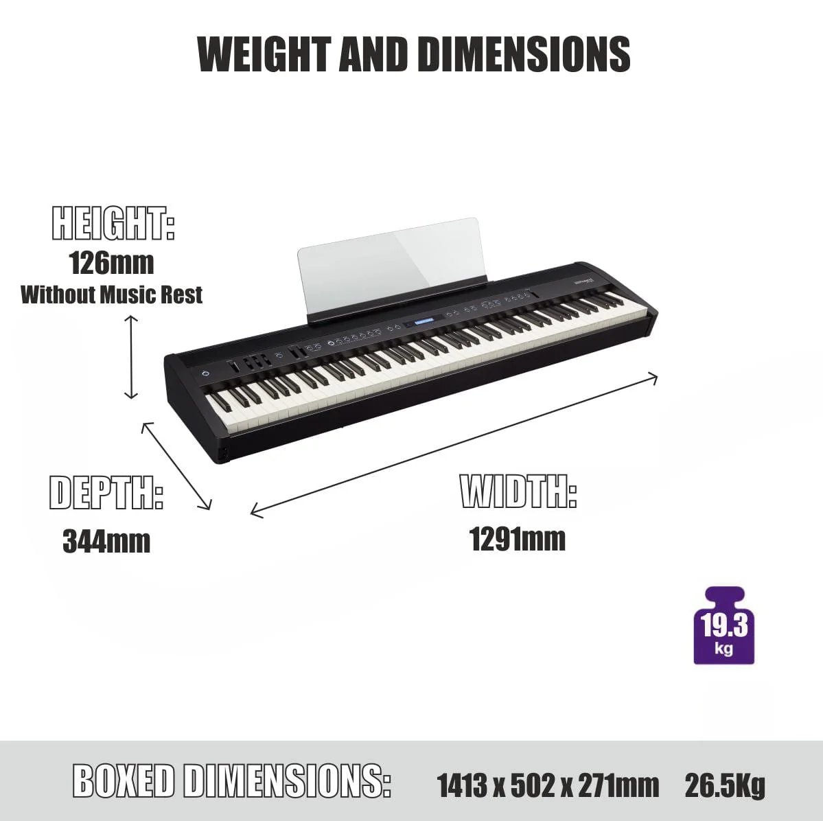 Roland FP60X Digital Piano; Black Value Package - Image 4
