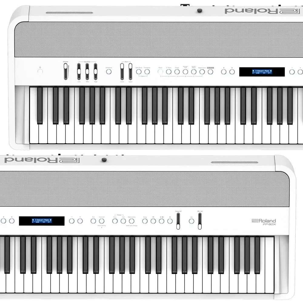 Roland FP90X Portable Digital Piano; White Stand & Bench Bundle - Image 16