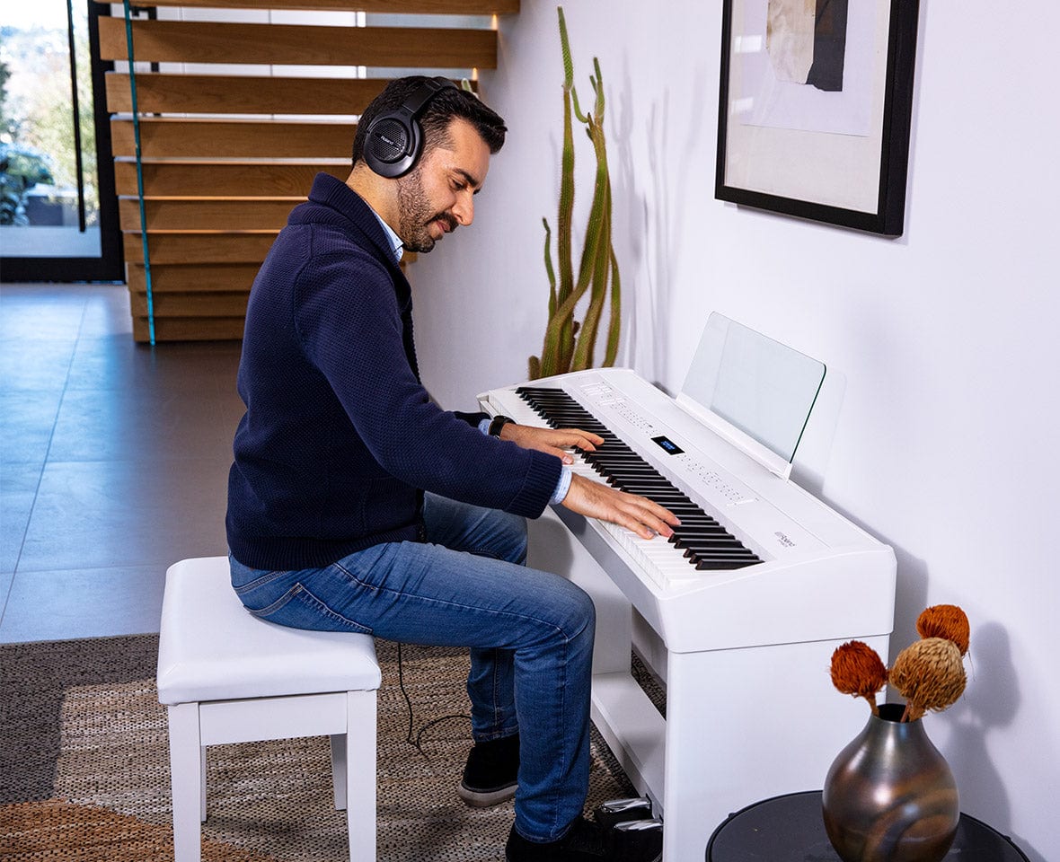Roland FP90X Portable Digital Piano; White Stand & Bench Bundle - Image 3