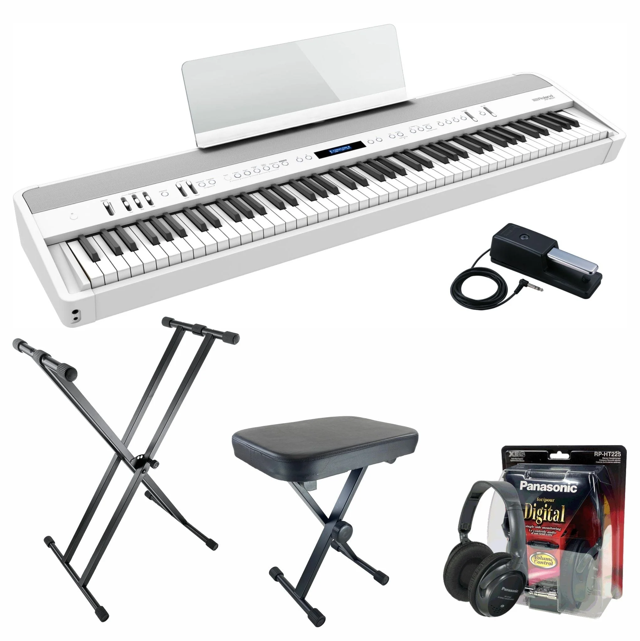 Roland FP90X White Piano Value Package - Image 2