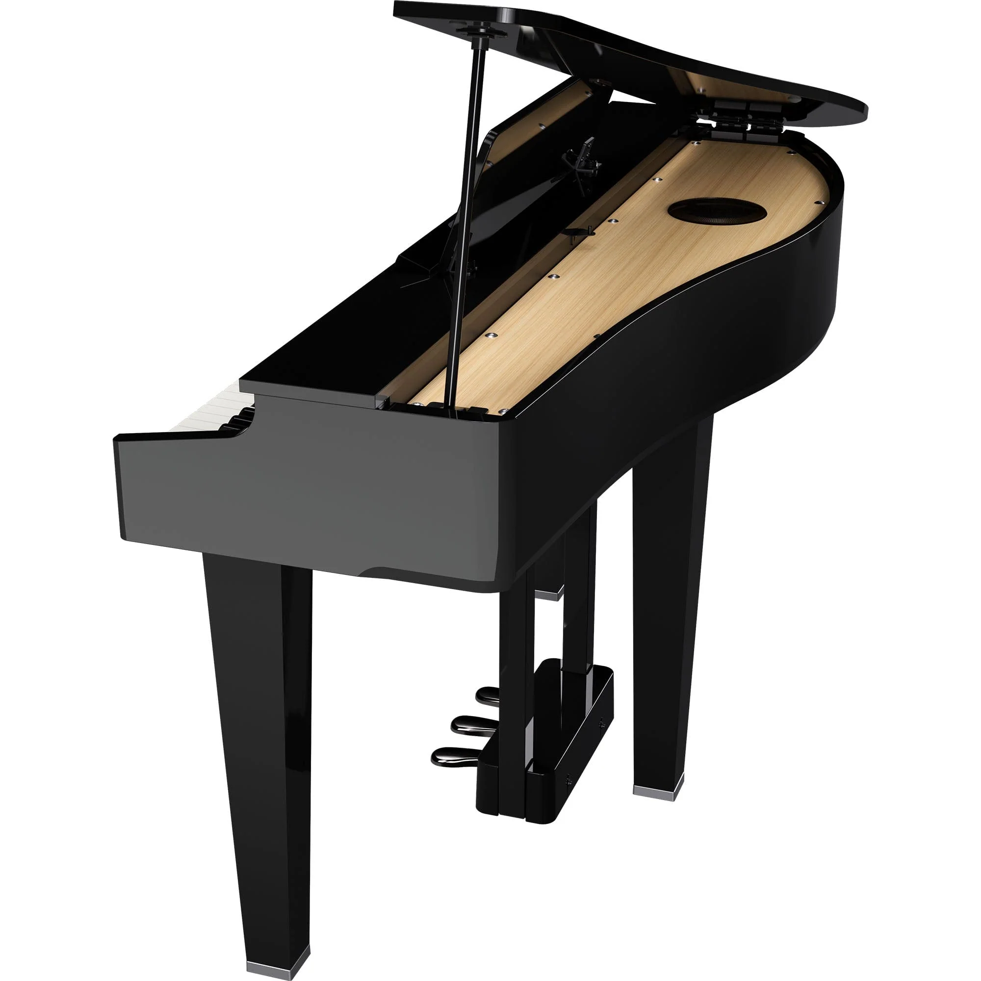 Roland GP3 Digital Compact Grand Piano Concert Package; Polished Ebony - Image 4
