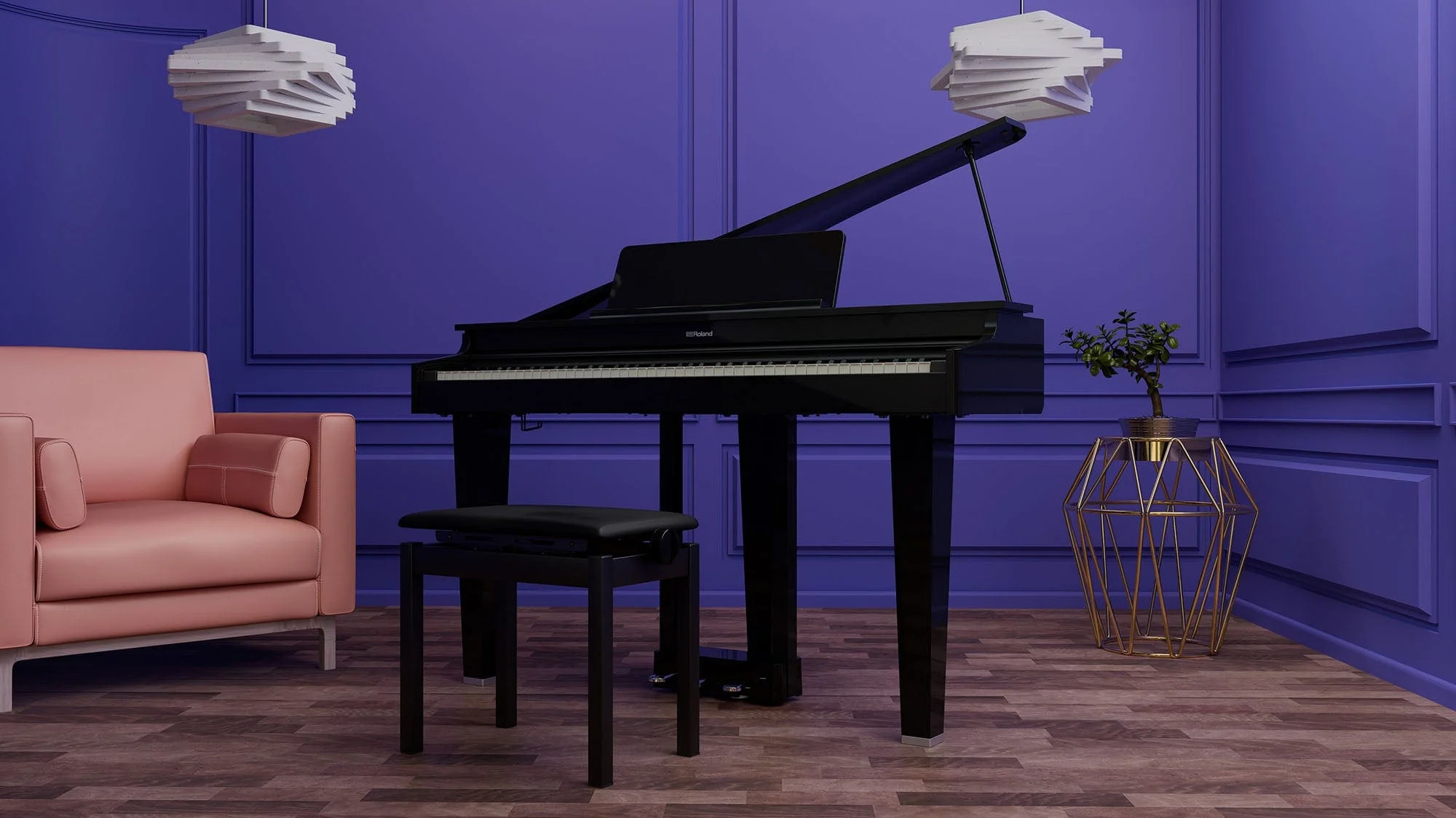Roland GP3 Digital Compact Grand Piano Value Package; Polished Ebony - Image 13