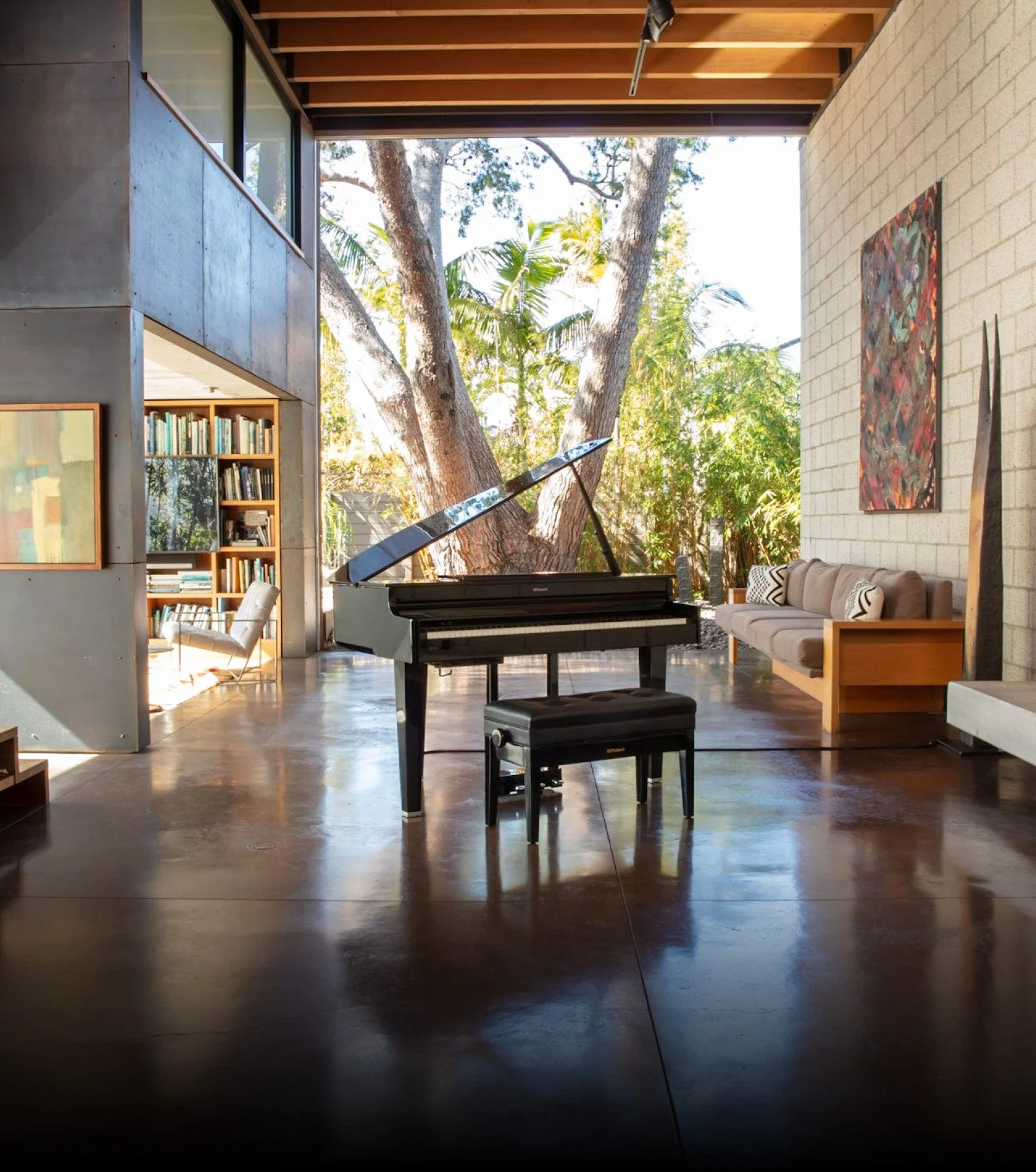 Roland GP6 Digital Grand Piano; Polished White - Image 13