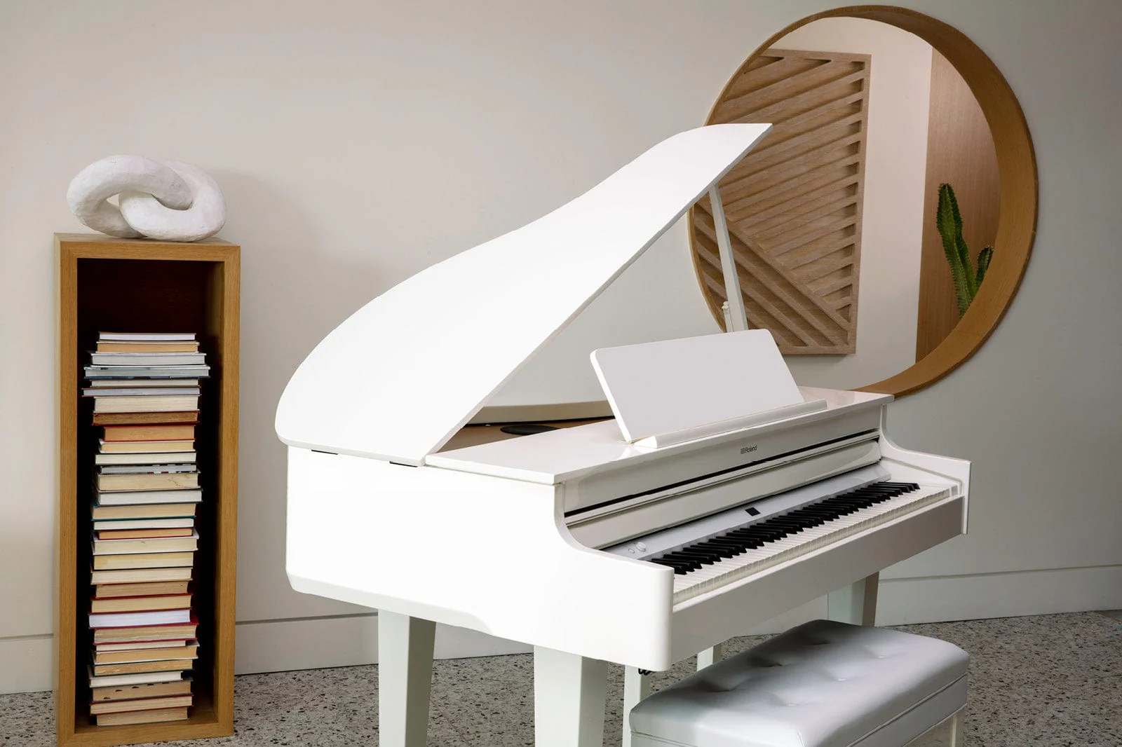 Roland GP6 Digital Grand Piano; Polished White - Image 2