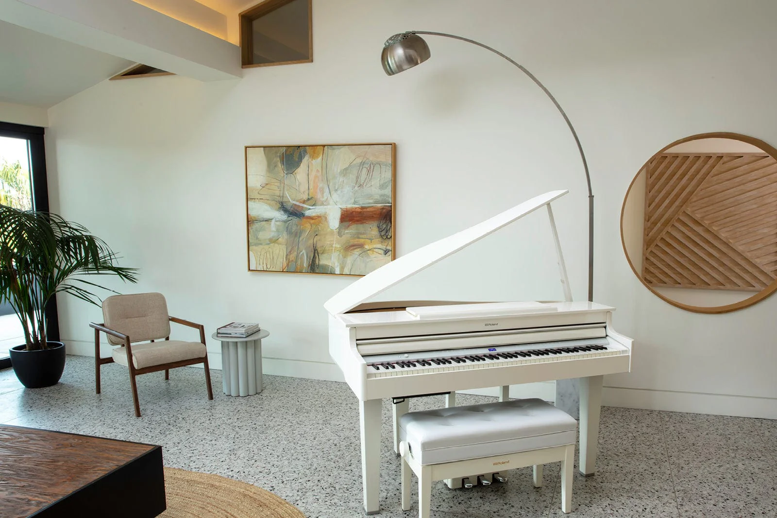 Roland GP6 Digital Grand Piano; Polished White - Image 5