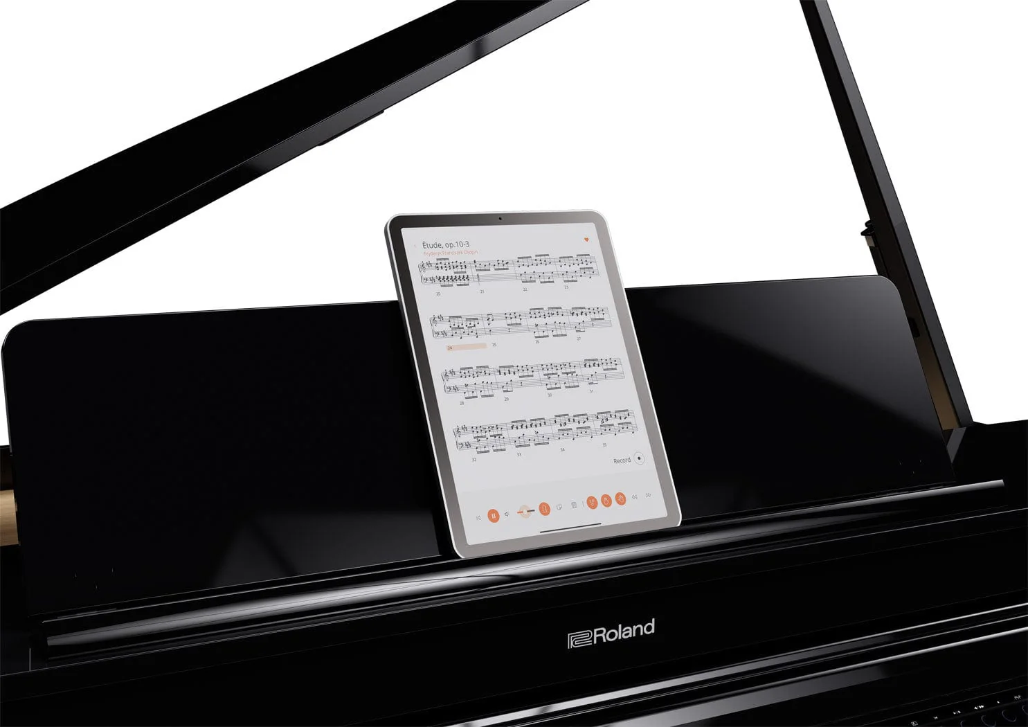 Roland GP6 Digital Grand Piano; Polished White Branded Package - Image 17