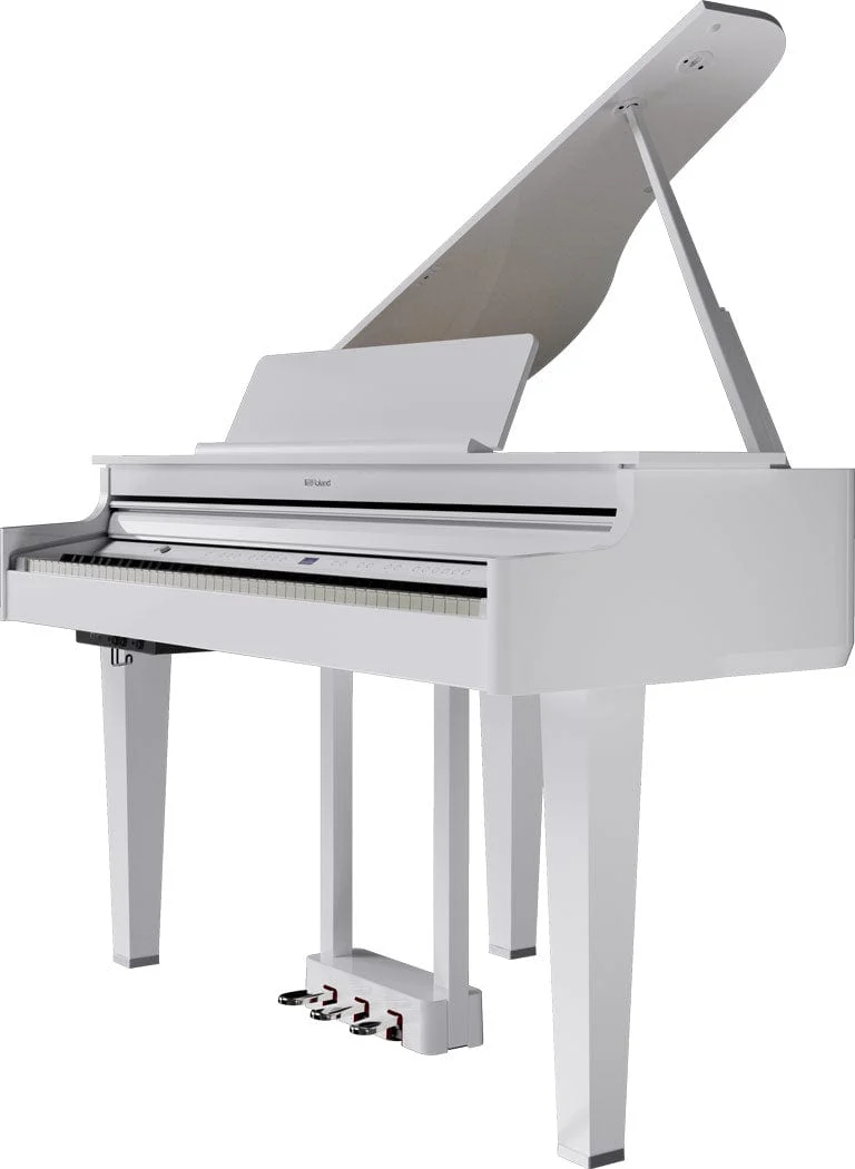 Roland GP6 Digital Grand Piano; Polished White Branded Package - Image 9