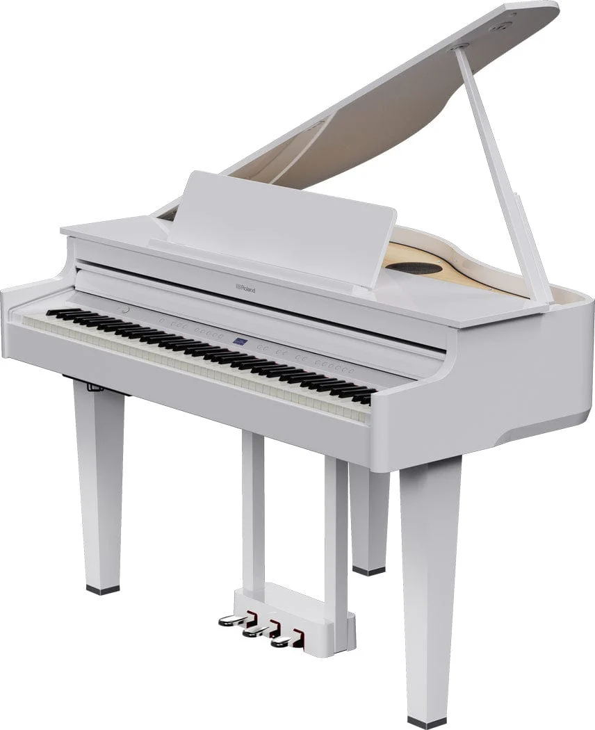 Roland GP6 Digital Grand Piano; Polished White Concert Package - Image 6