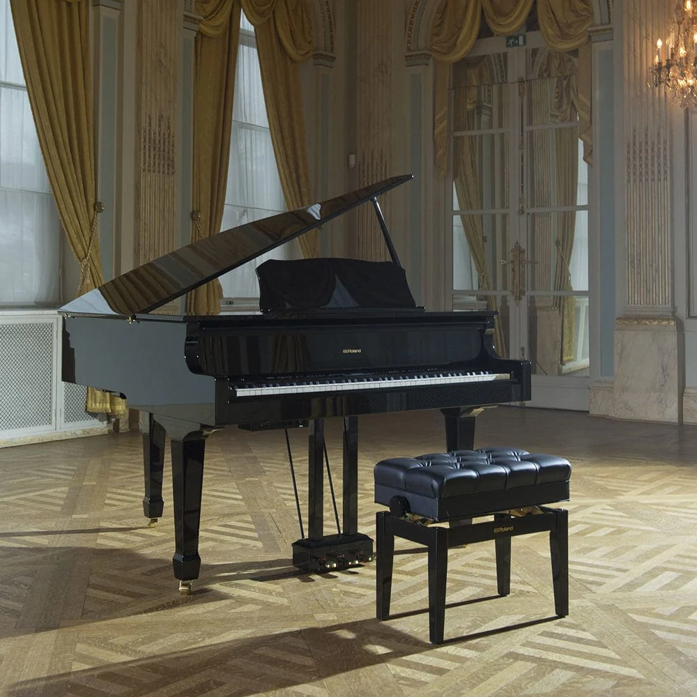 Roland GP9 Digital Grand Piano; Polished Ebony - Image 2