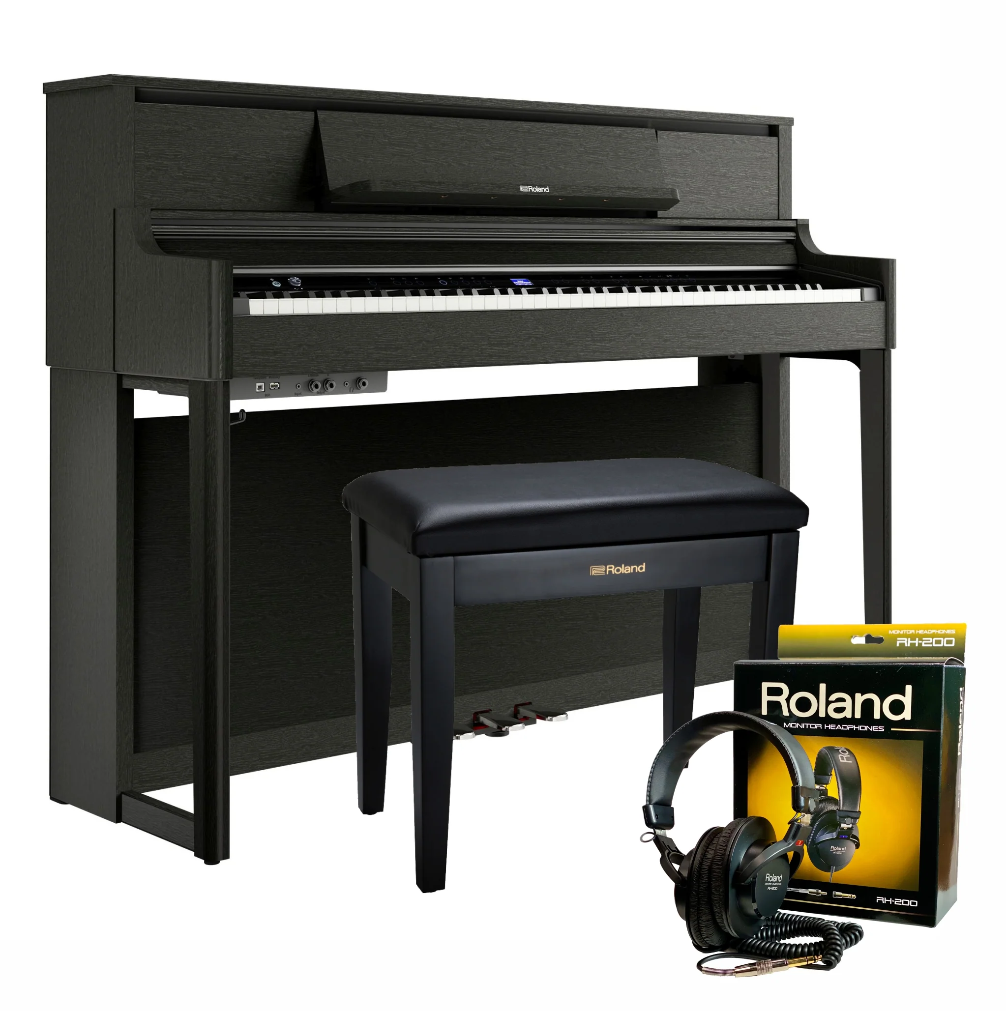 Roland LX5 Digital Piano Premium Package; Charcoal Black