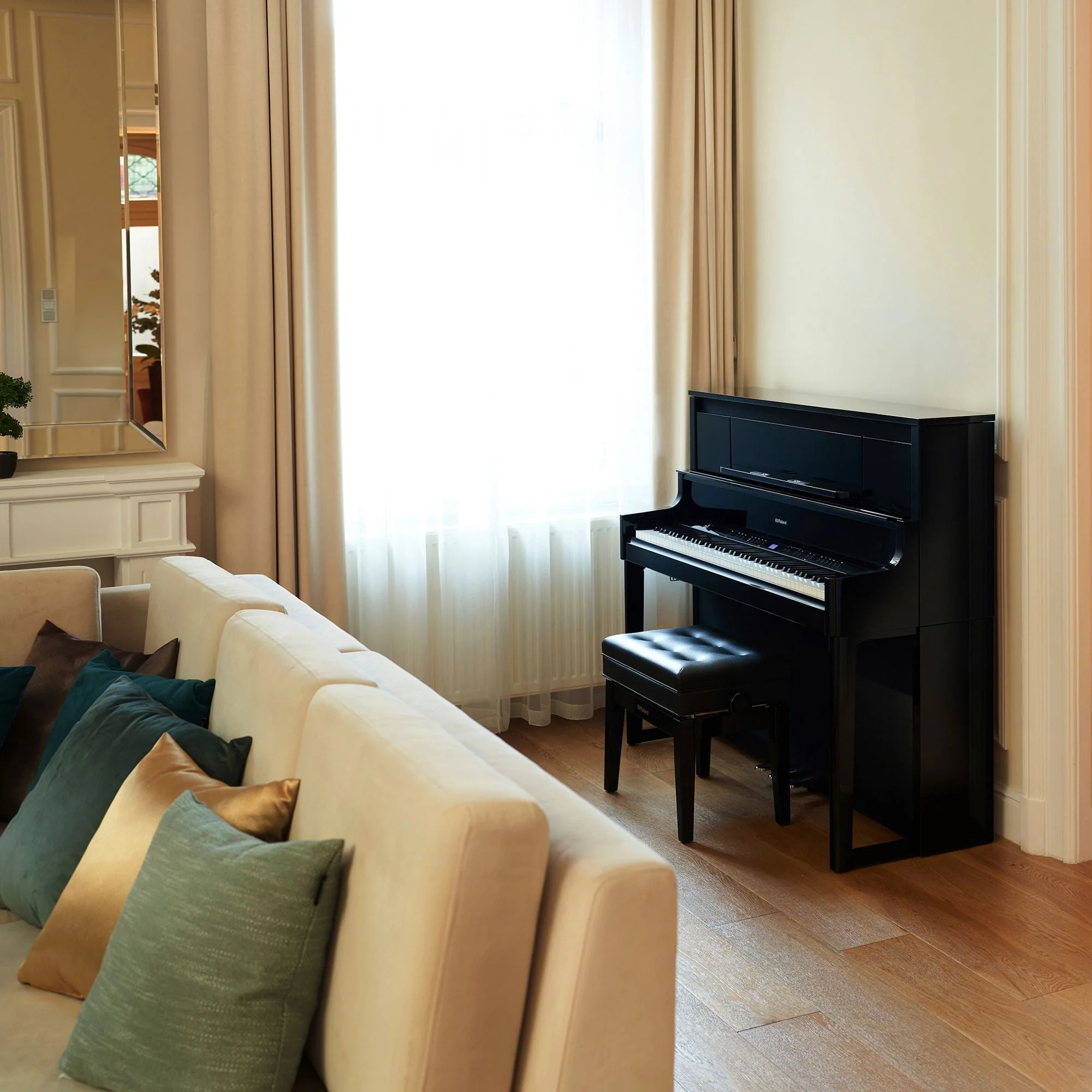Roland LX9 Digital Piano Concert Package; Polished Ebony - Image 2