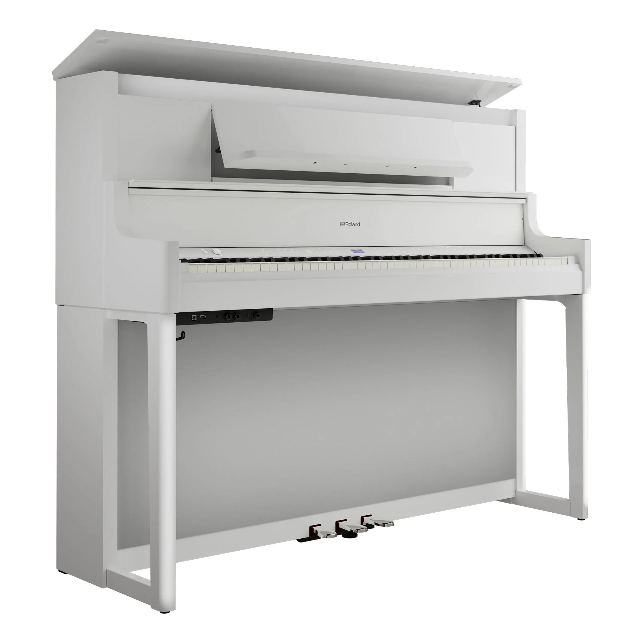 Roland LX9 Digital Piano Concert Package; Polished White - Image 5
