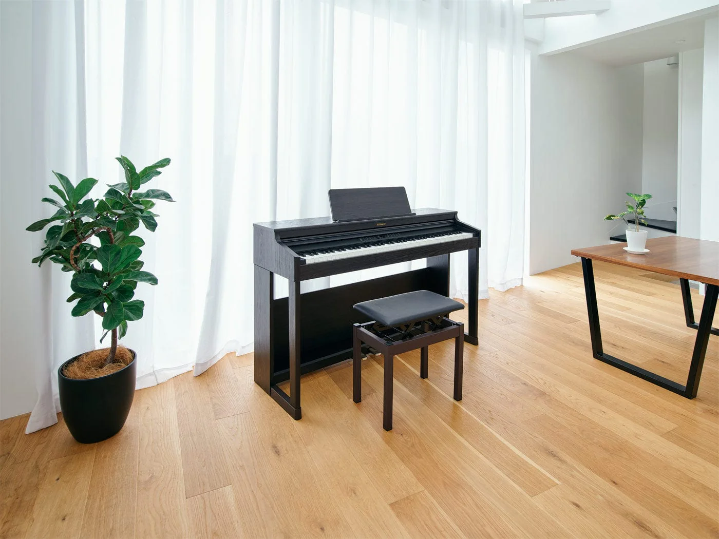 Roland RP701 Charcoal Black Digital Piano Value Package - Image 3