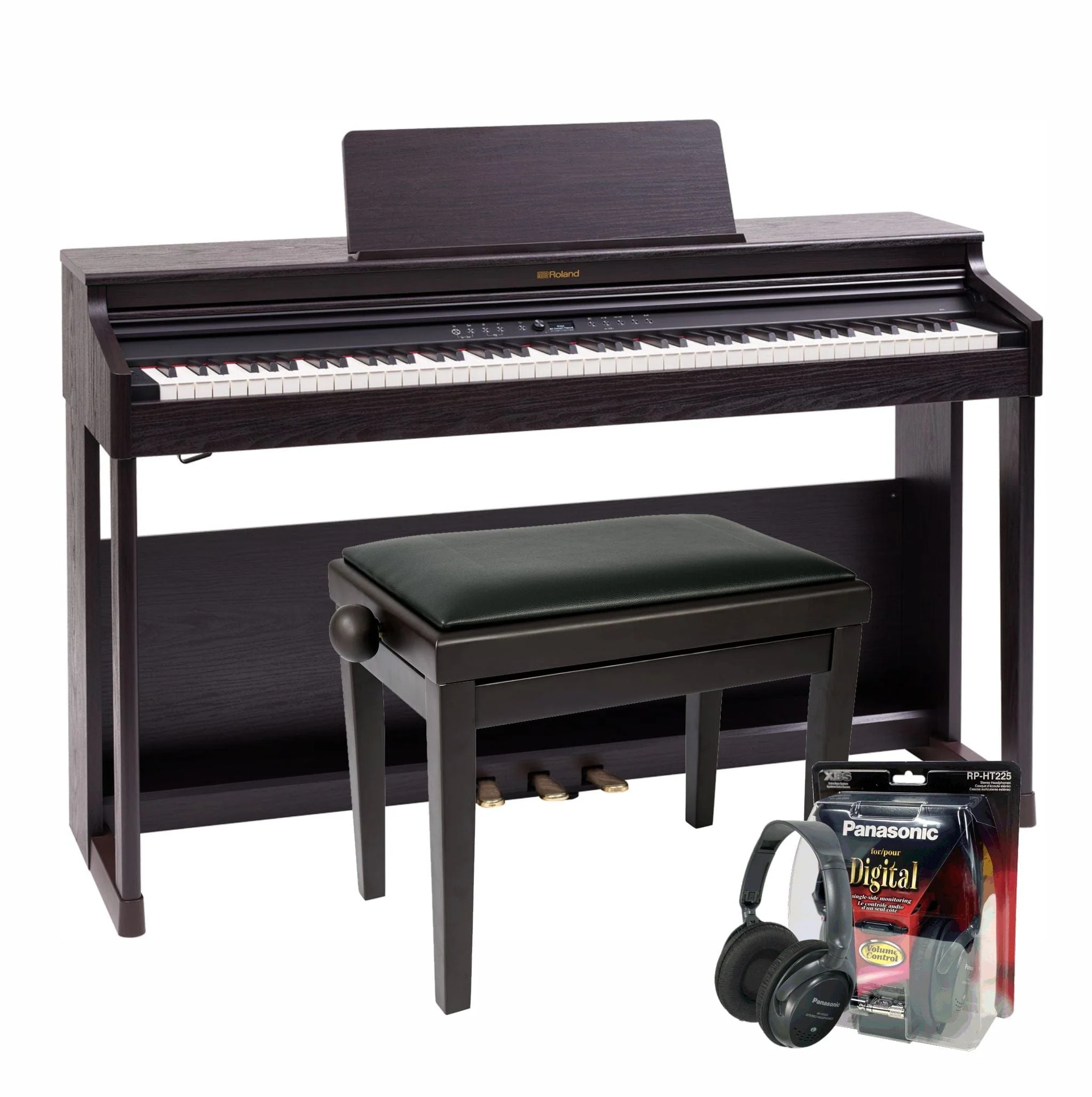 Roland RP701 Dark Rosewood Digital Piano Value Package - Image 2