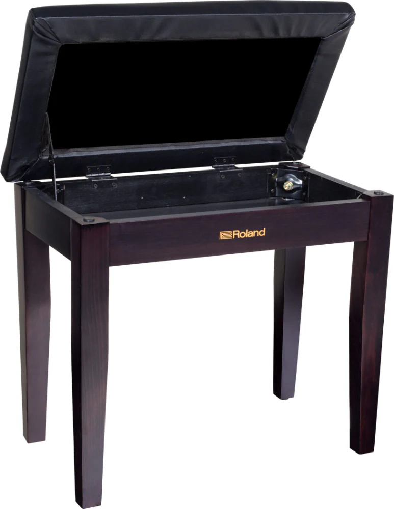 Roland RPB-100RW Piano Bench; Rosewood With Storage Compartment - Image 2