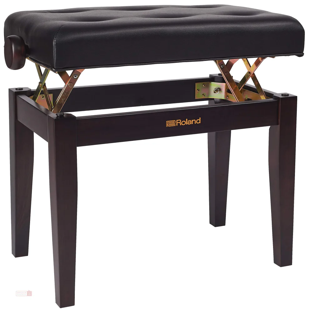 Roland RPB-300RW Piano Bench; Rosewood Vinyl Seat - Image 2