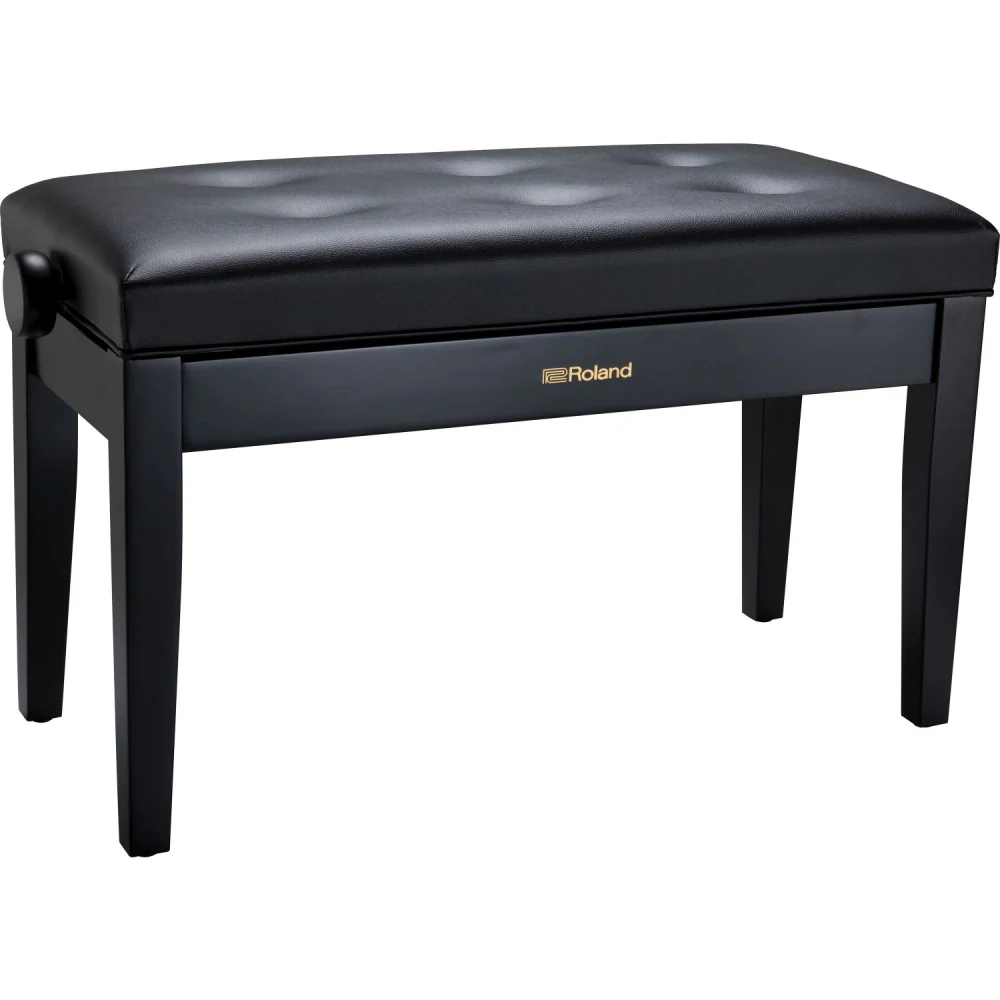 Roland RPB-D300BK Piano Bench; Duet Size Satin Black Vinyl Seat